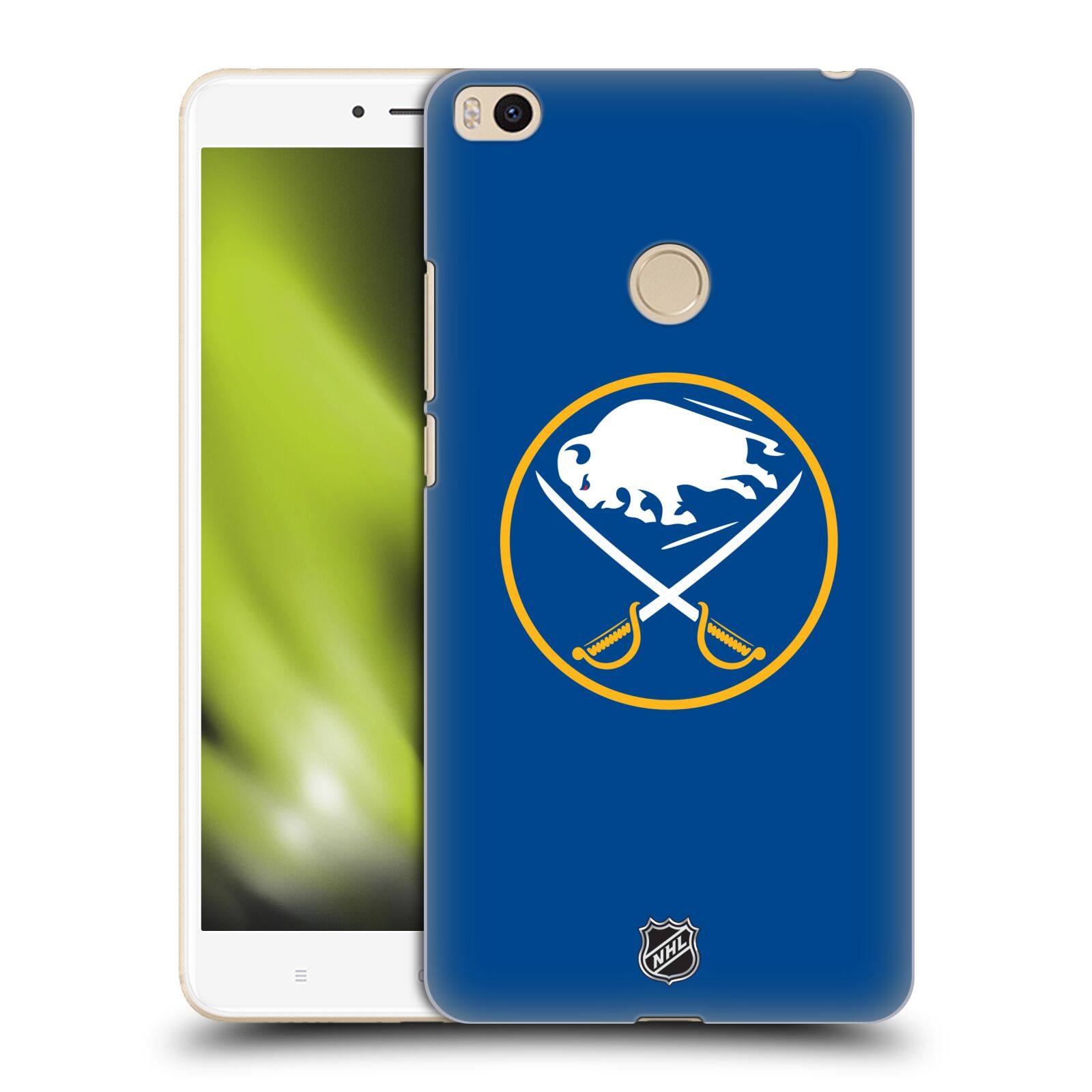 Pouzdro na mobil Xiaomi Mi Max 2 - HEAD CASE - Hokej NHL - Buffalo Sabres - modré pozadí