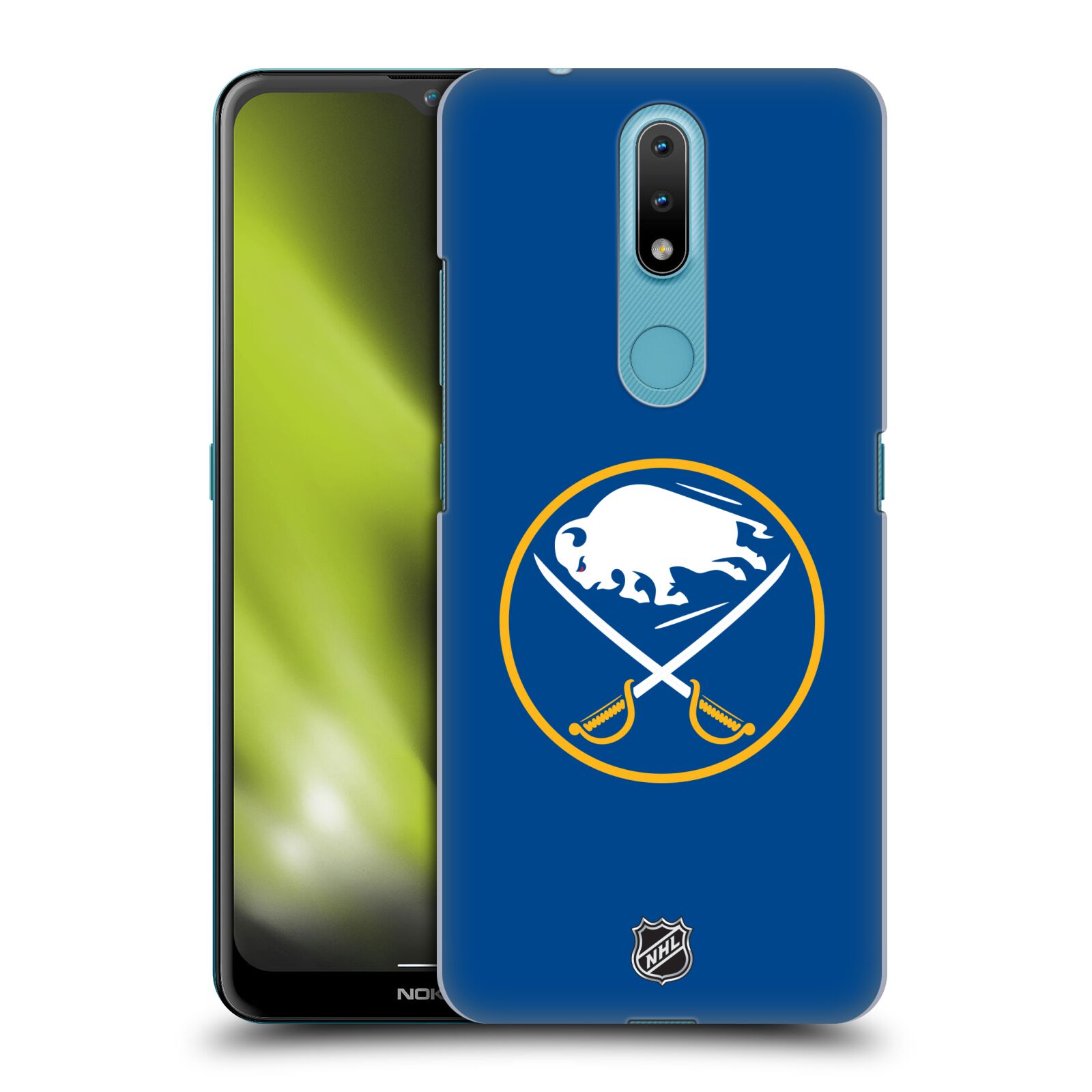 Pouzdro na mobil Nokia 2.4 - HEAD CASE - Hokej NHL - Buffalo Sabres - modré pozadí