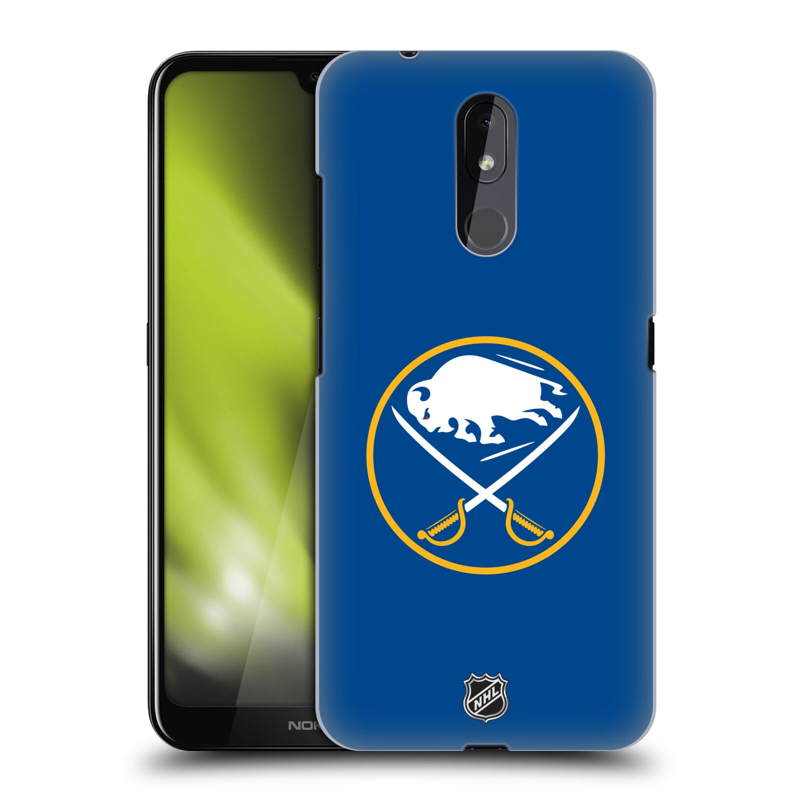 Pouzdro na mobil Nokia 3.2 - HEAD CASE - Hokej NHL - Buffalo Sabres - modré pozadí