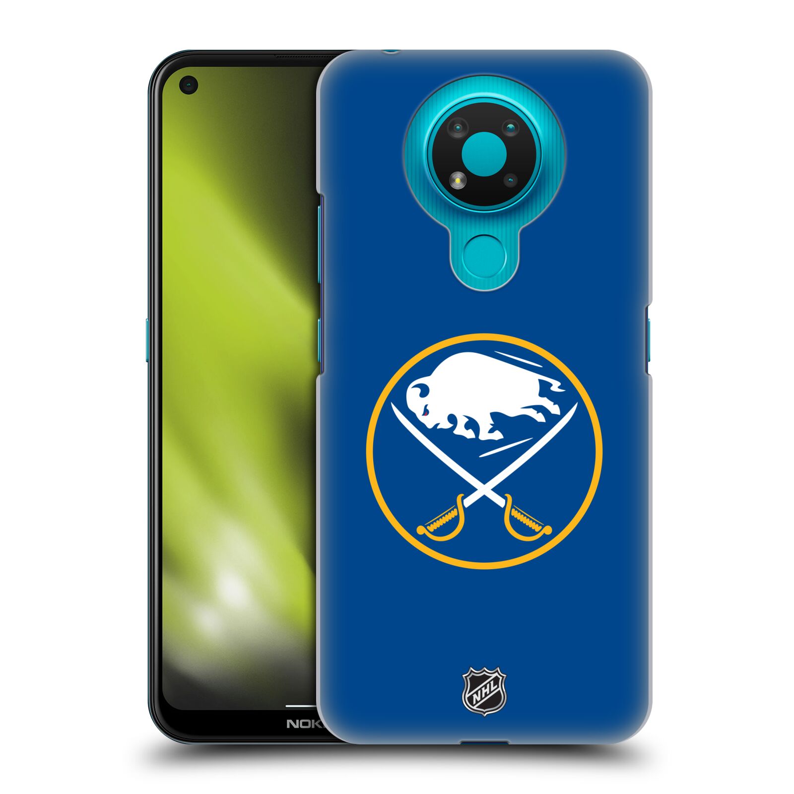 Pouzdro na mobil Nokia 3.4 - HEAD CASE - Hokej NHL - Buffalo Sabres - modré pozadí