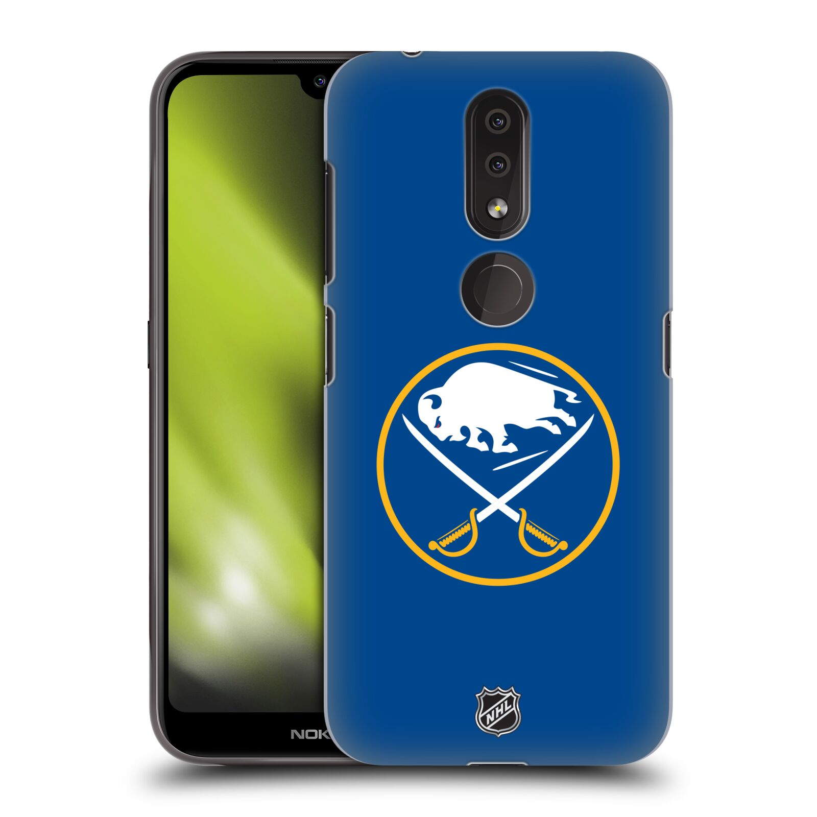 Pouzdro na mobil Nokia 4.2 - HEAD CASE - Hokej NHL - Buffalo Sabres - modré pozadí