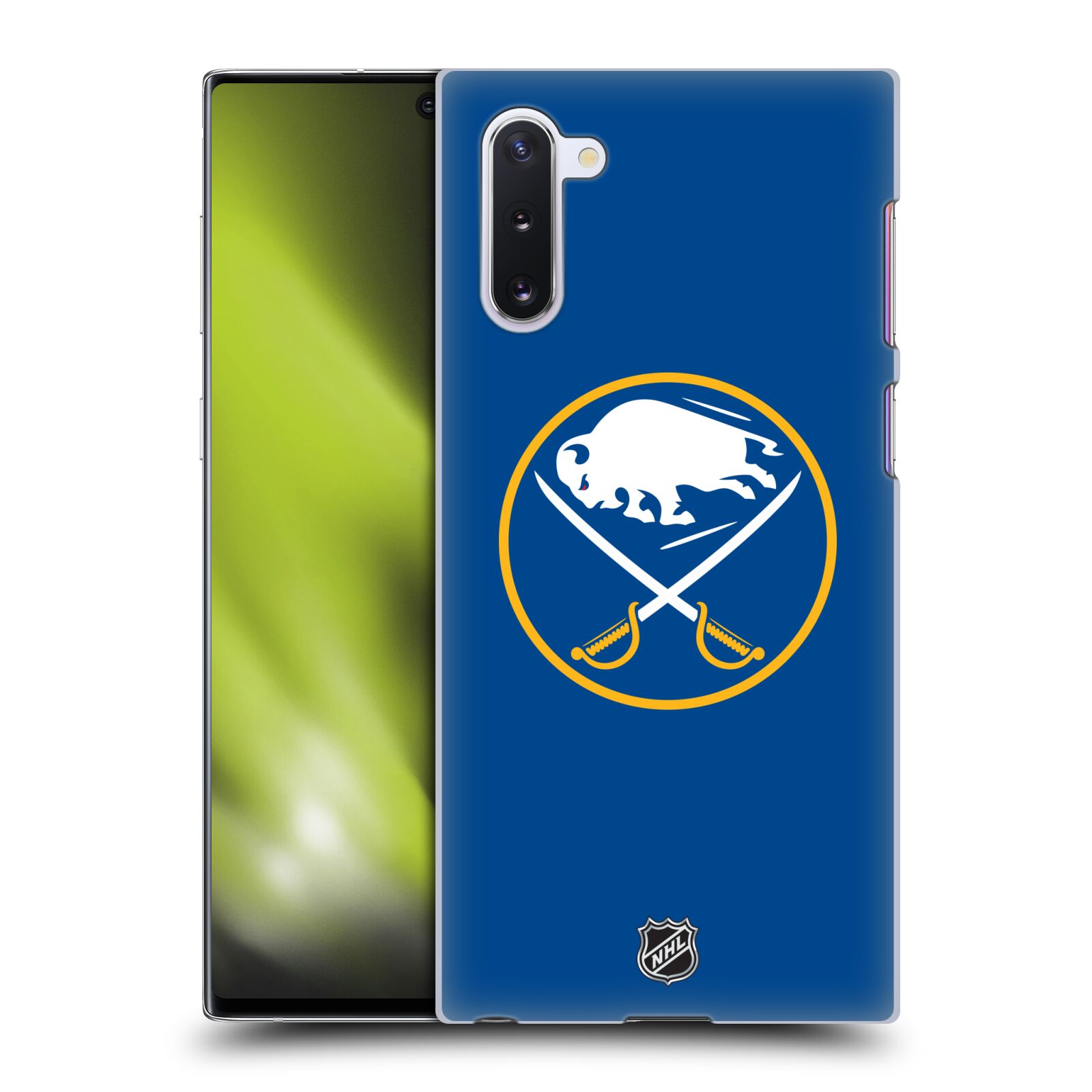 Pouzdro na mobil Samsung Galaxy Note 10 - HEAD CASE - Hokej NHL - Buffalo Sabres - modré pozadí