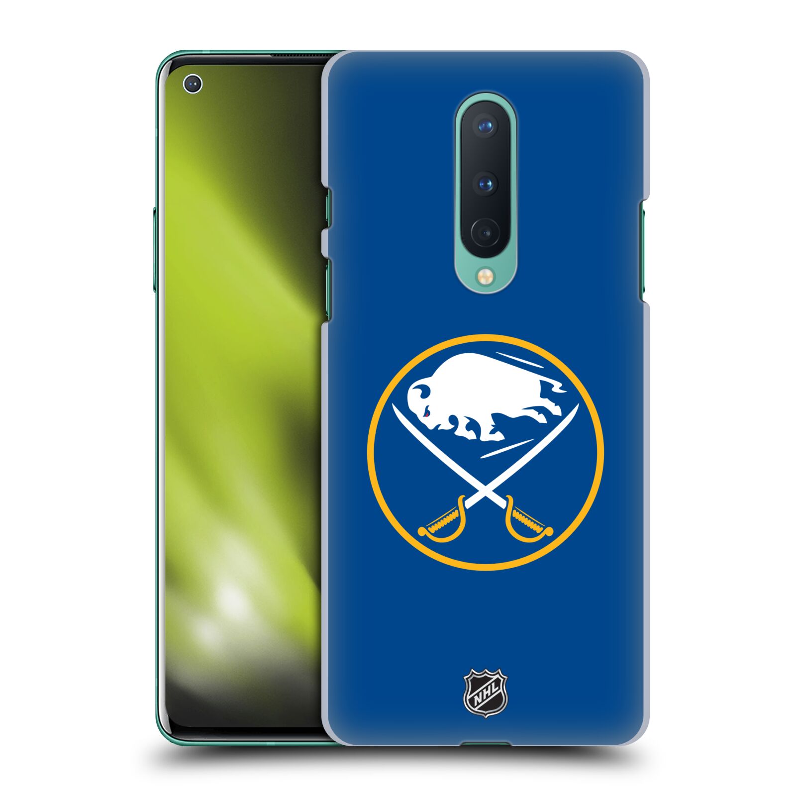 Pouzdro na mobil OnePlus 8 5G - HEAD CASE - Hokej NHL - Buffalo Sabres - modré pozadí