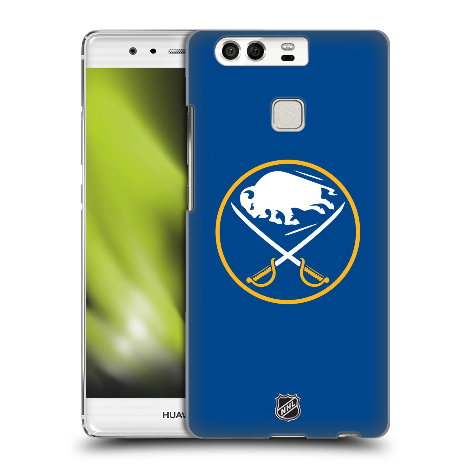 Pouzdro na mobil Huawei P9 / P9 DUAL SIM - HEAD CASE - Hokej NHL - Buffalo Sabres - modré pozadí