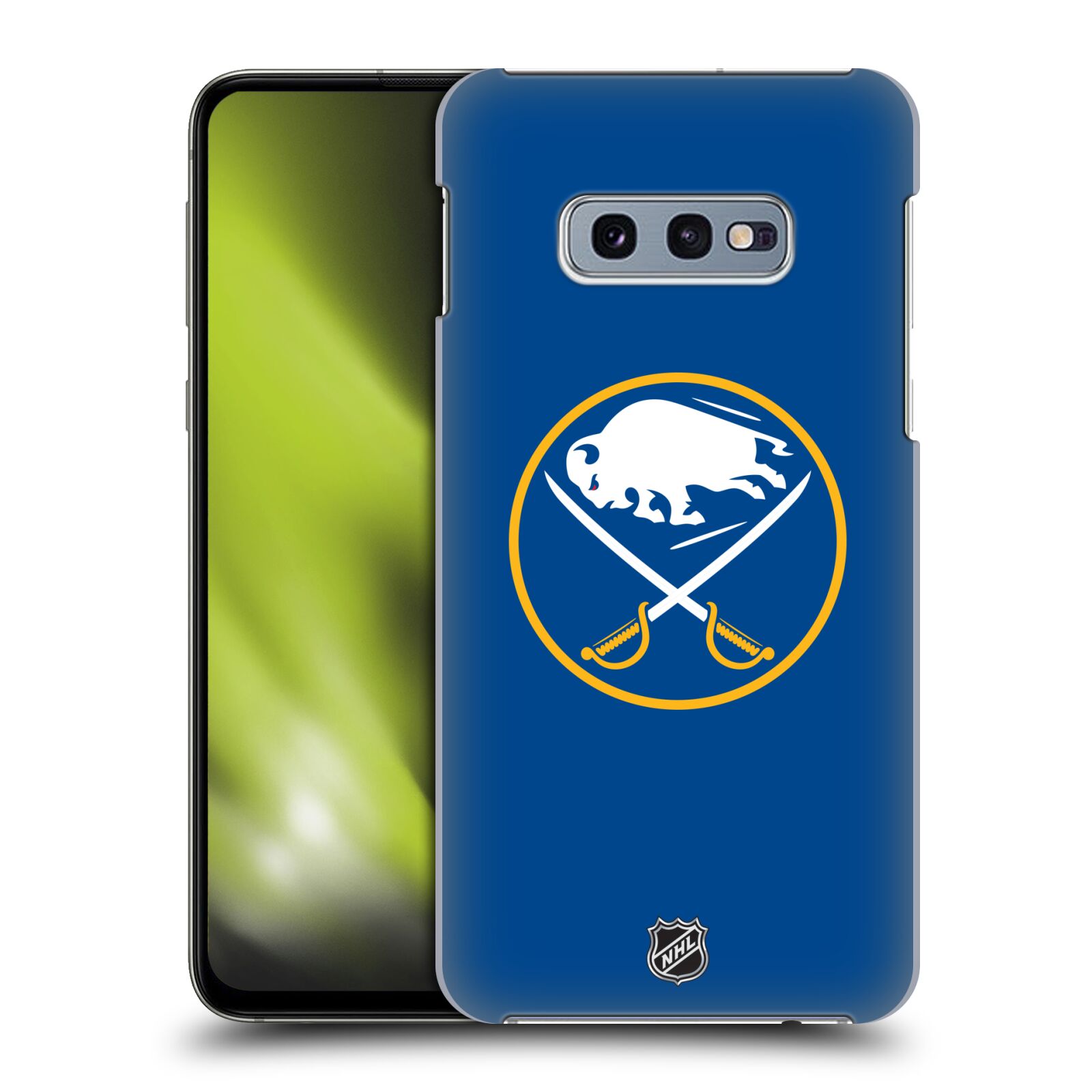 Pouzdro na mobil Samsung Galaxy S10e - HEAD CASE - Hokej NHL - Buffalo Sabres - modré pozadí