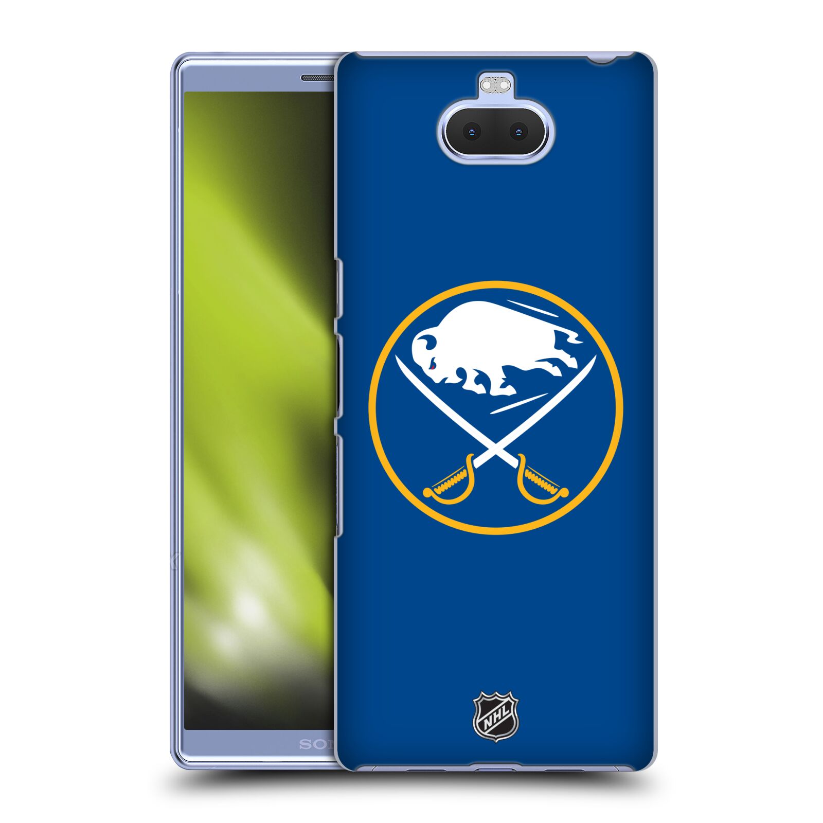 Pouzdro na mobil Sony Xperia 10 - HEAD CASE - Hokej NHL - Buffalo Sabres - modré pozadí
