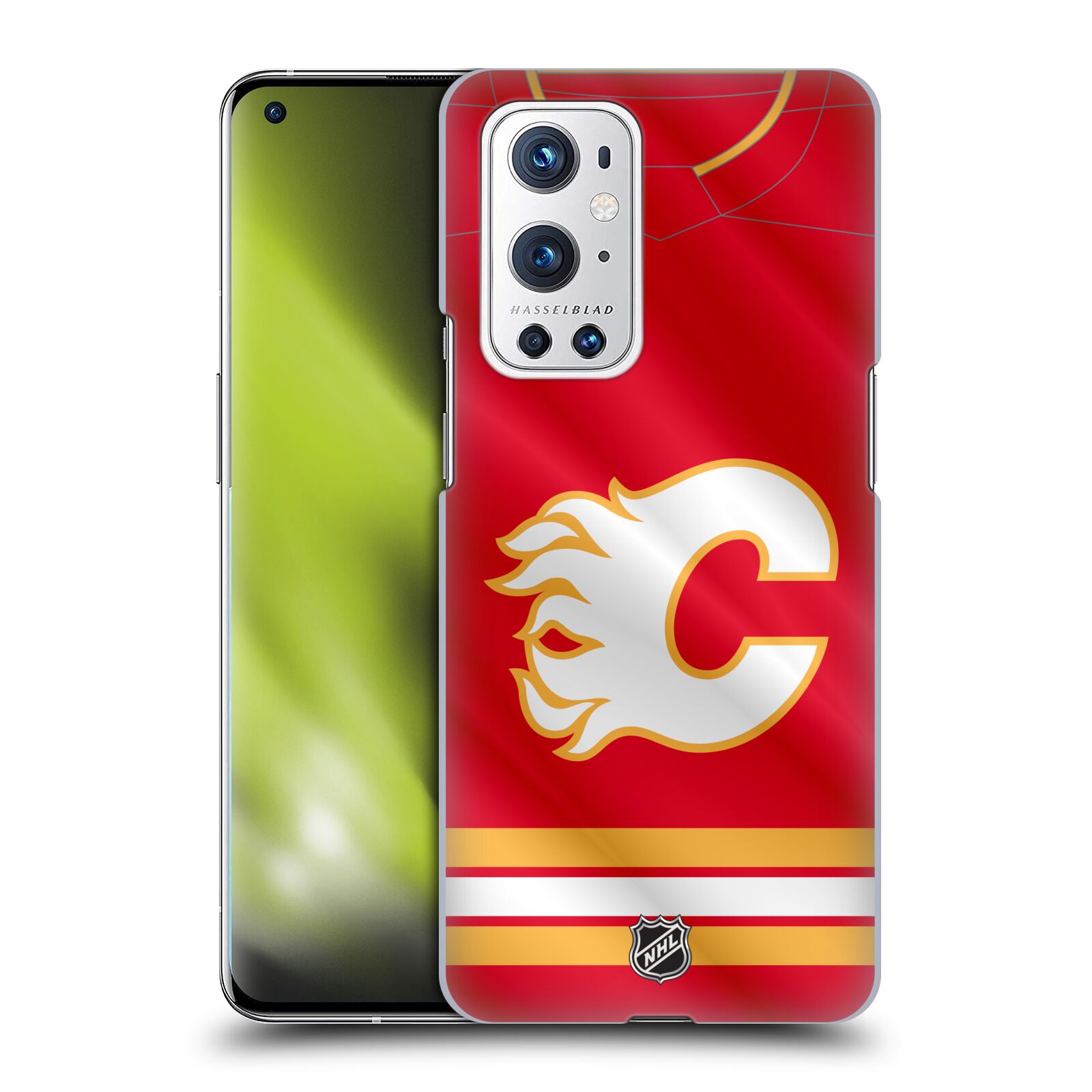 Pouzdro na mobil OnePlus 9 PRO - HEAD CASE - Hokej NHL - Calgary Flames - Znak