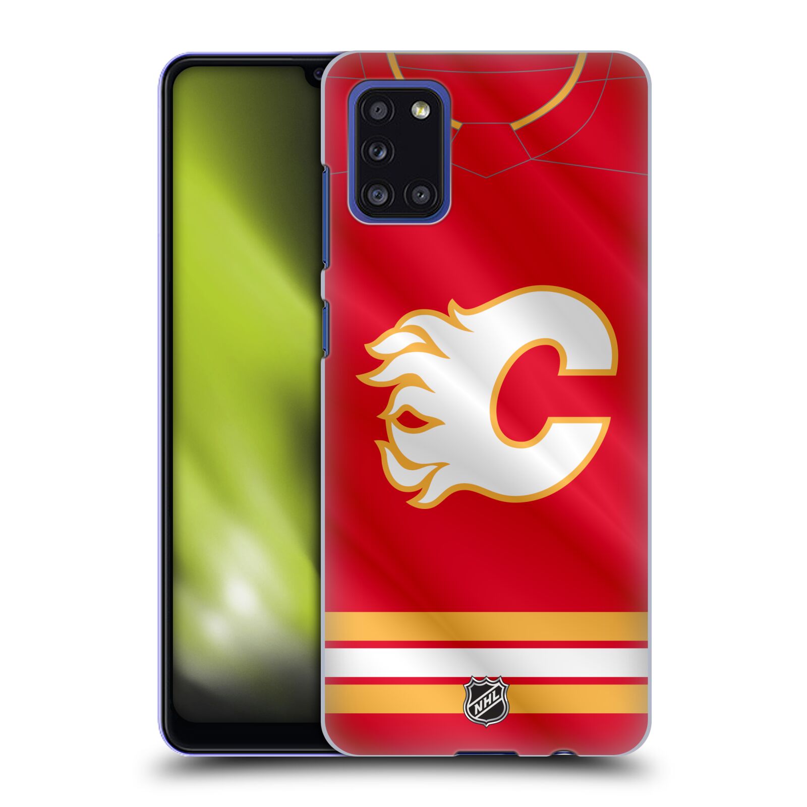 Pouzdro na mobil Samsung Galaxy A31 - HEAD CASE - Hokej NHL - Calgary Flames - Znak