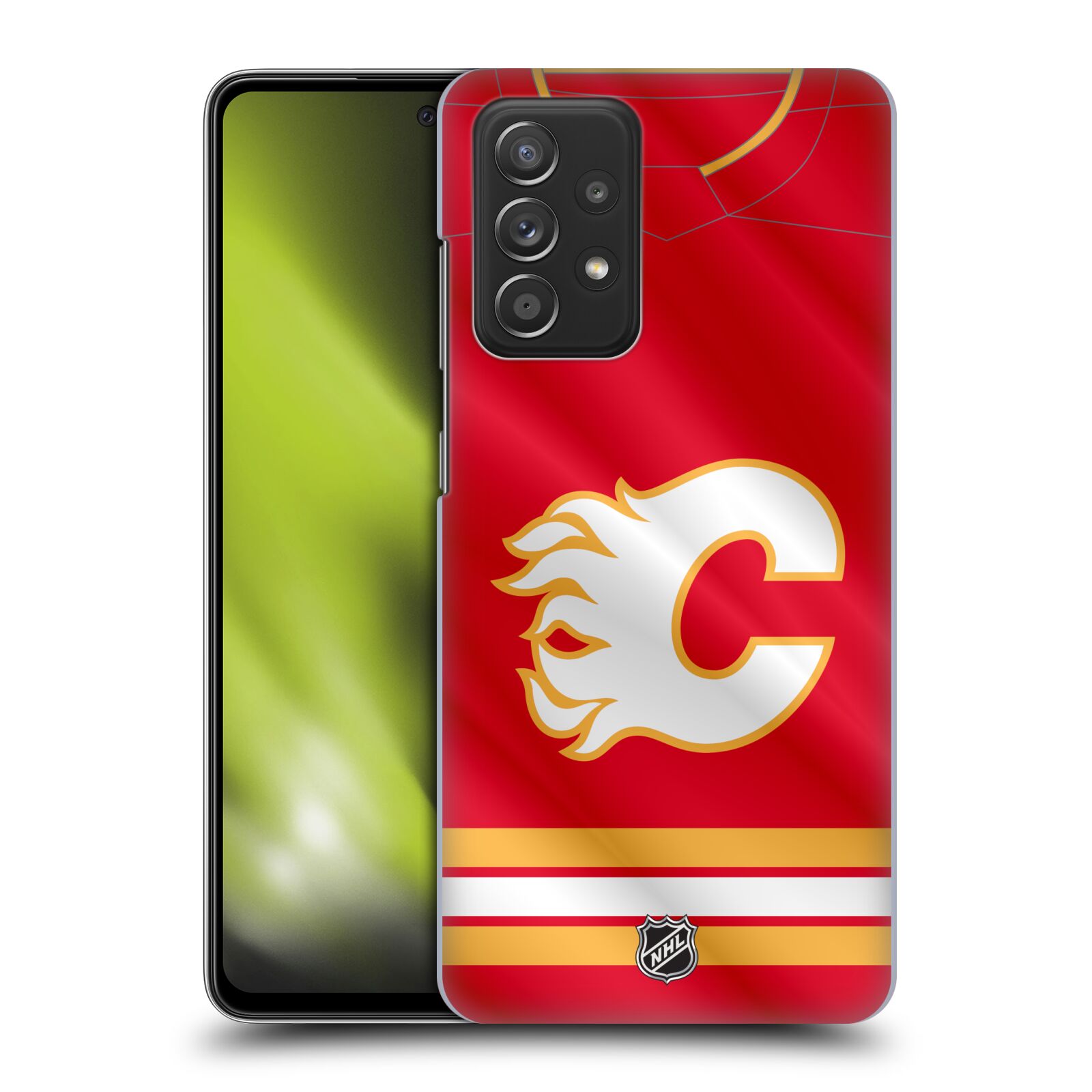 Pouzdro na mobil Samsung Galaxy A52 / A52 5G / A52s 5G - HEAD CASE - Hokej NHL - Calgary Flames - Znak