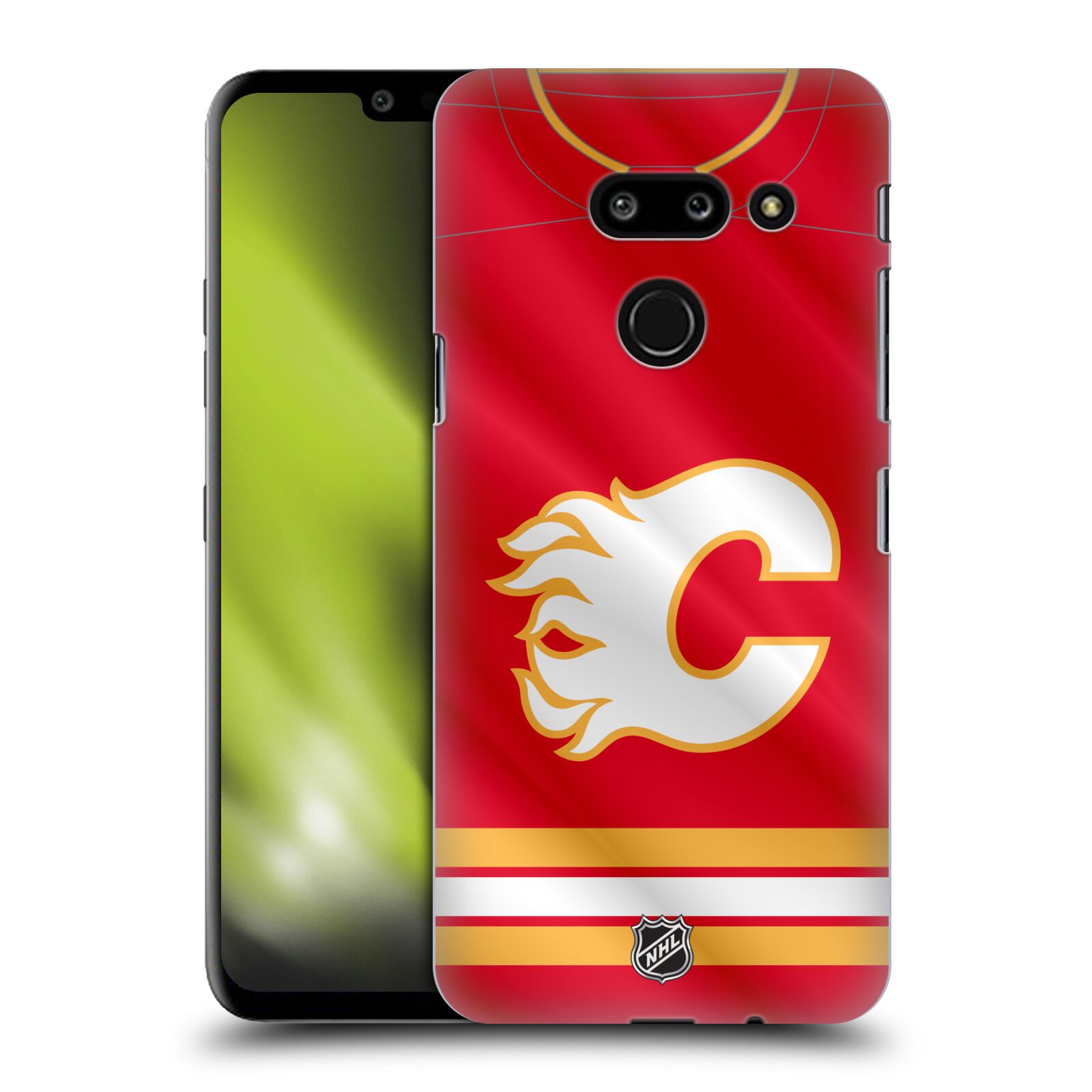 Pouzdro na mobil LG G8 ThinQ - HEAD CASE - Hokej NHL - Calgary Flames - Znak