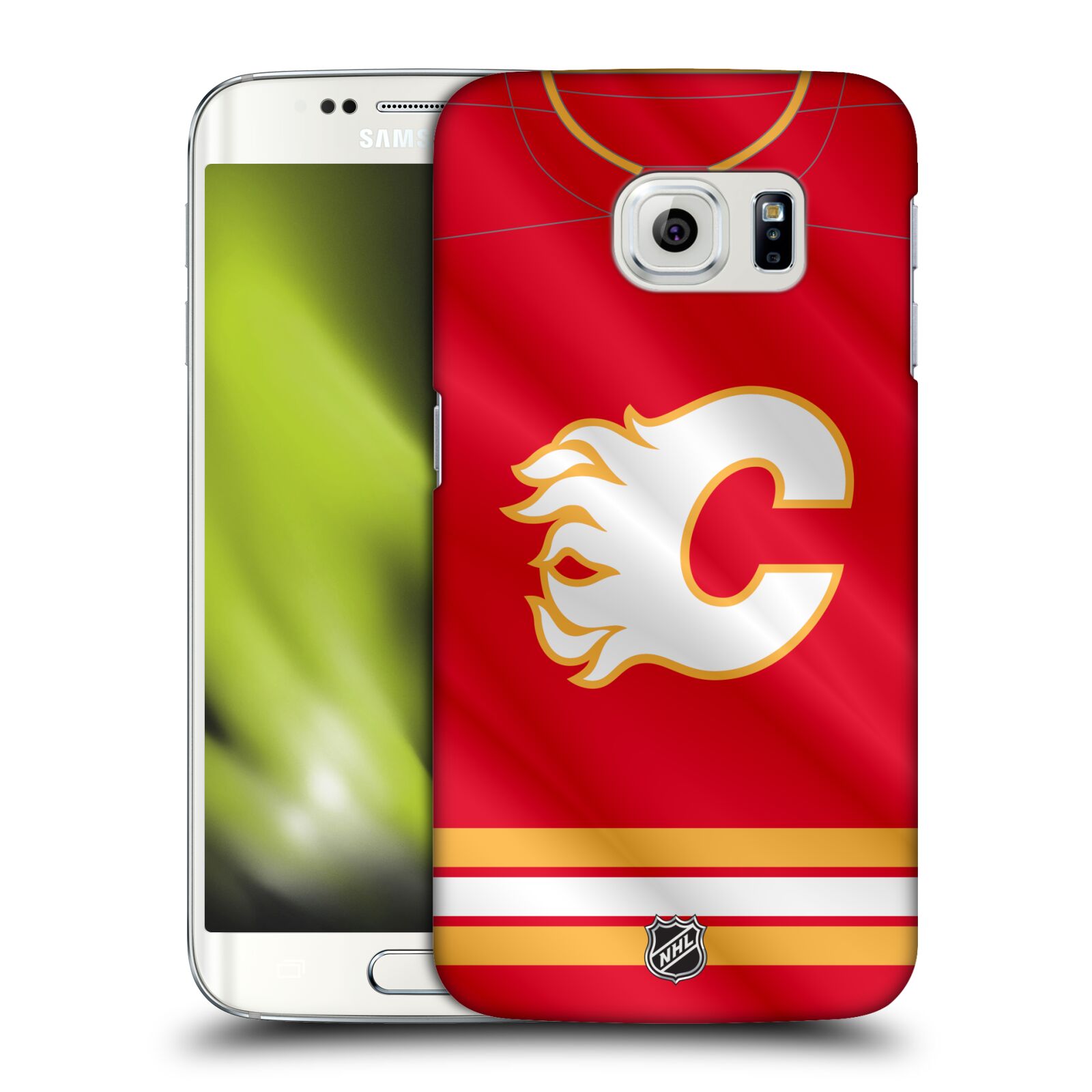 Pouzdro na mobil Samsung Galaxy S6 EDGE - HEAD CASE - Hokej NHL - Calgary Flames - Znak