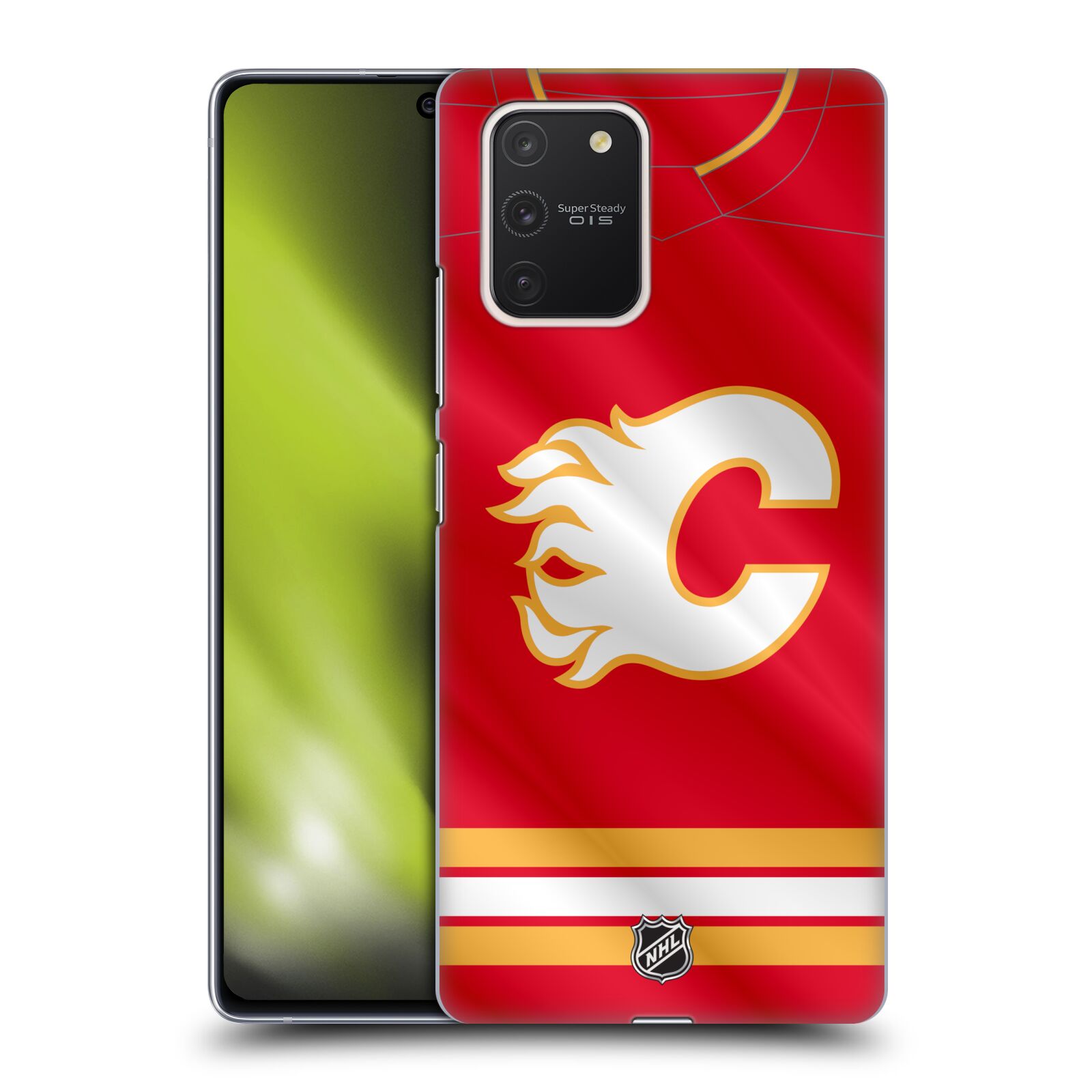 Pouzdro na mobil Samsung Galaxy S10 LITE - HEAD CASE - Hokej NHL - Calgary Flames - Znak