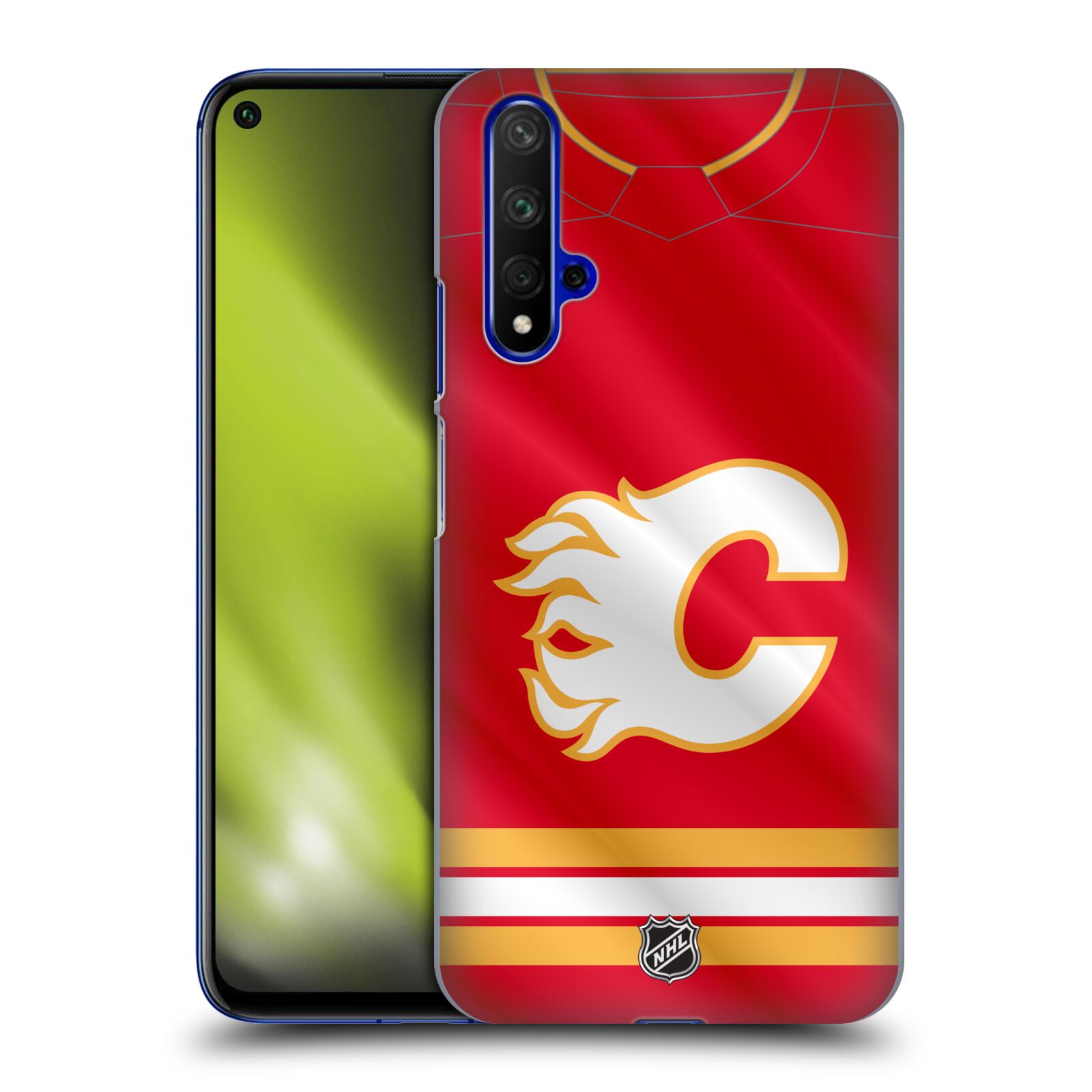 Pouzdro na mobil HONOR 20 - HEAD CASE - Hokej NHL - Calgary Flames - Znak