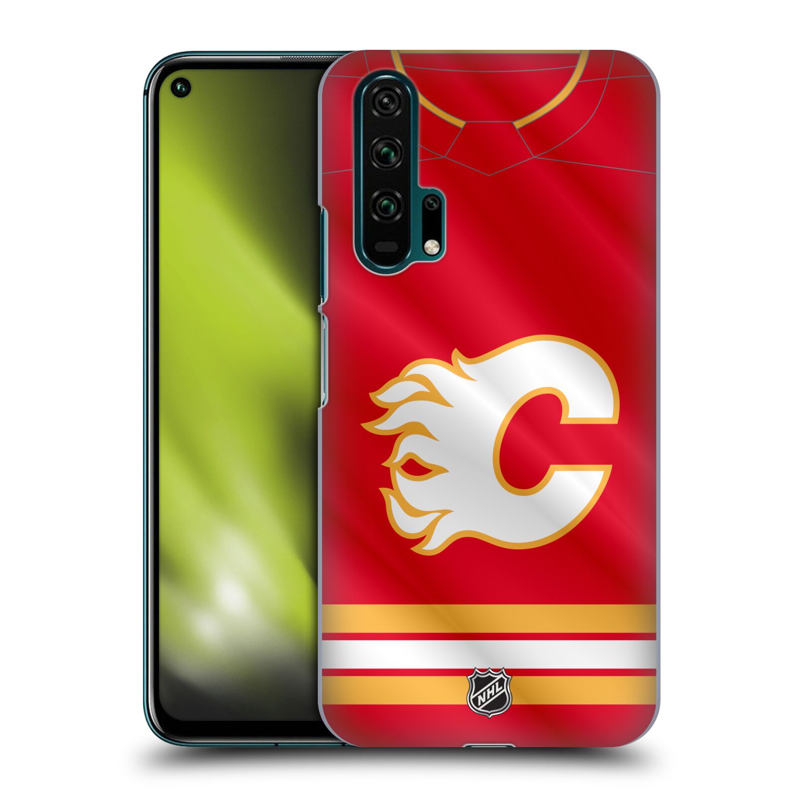 Pouzdro na mobil HONOR 20 PRO - HEAD CASE - Hokej NHL - Calgary Flames - Znak