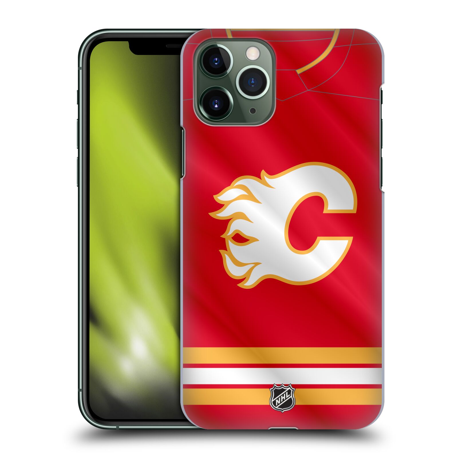 Pouzdro na mobil Apple Iphone 11 PRO - HEAD CASE - Hokej NHL - Calgary Flames - Znak