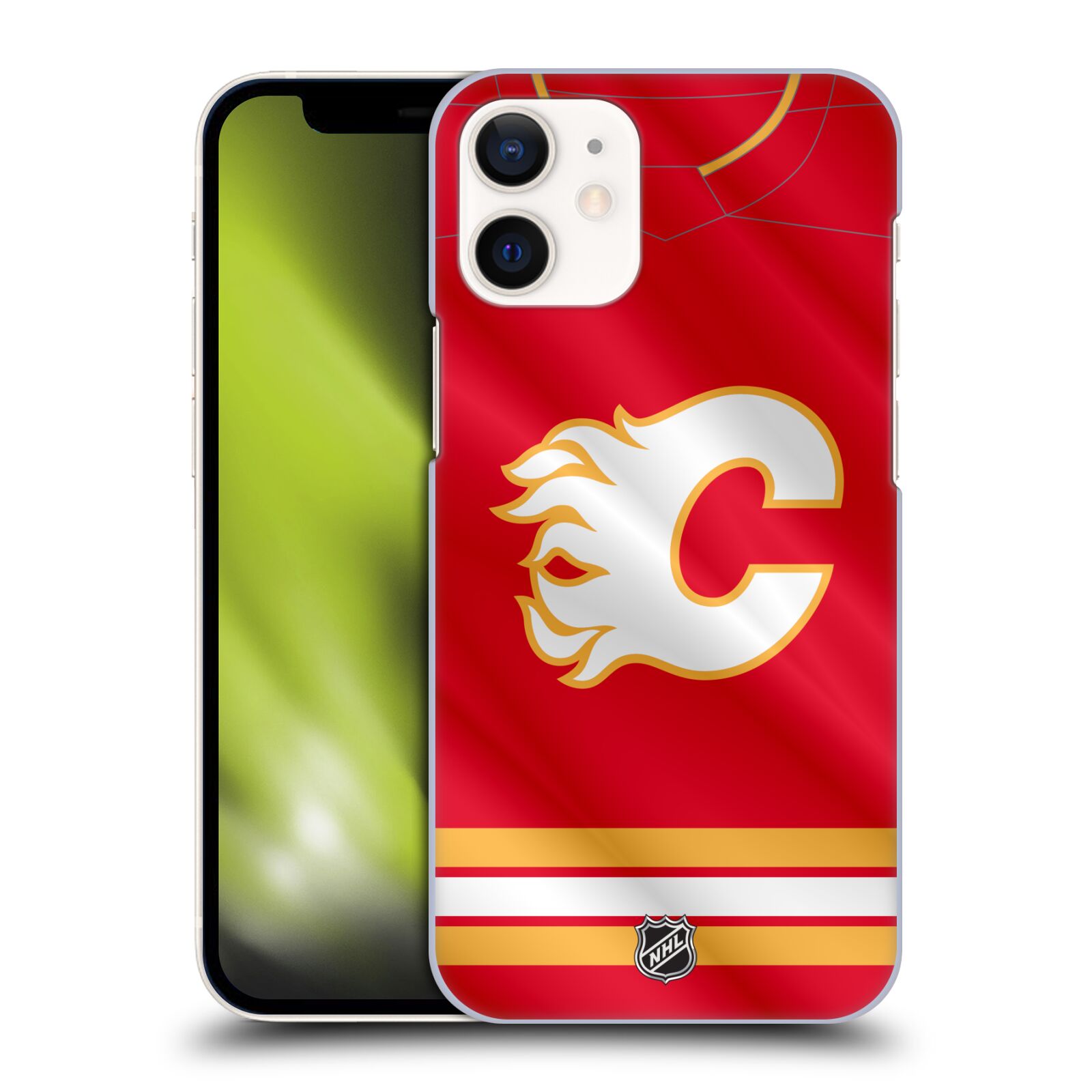 Pouzdro na mobil Apple Iphone 12 MINI - HEAD CASE - Hokej NHL - Calgary Flames - Znak