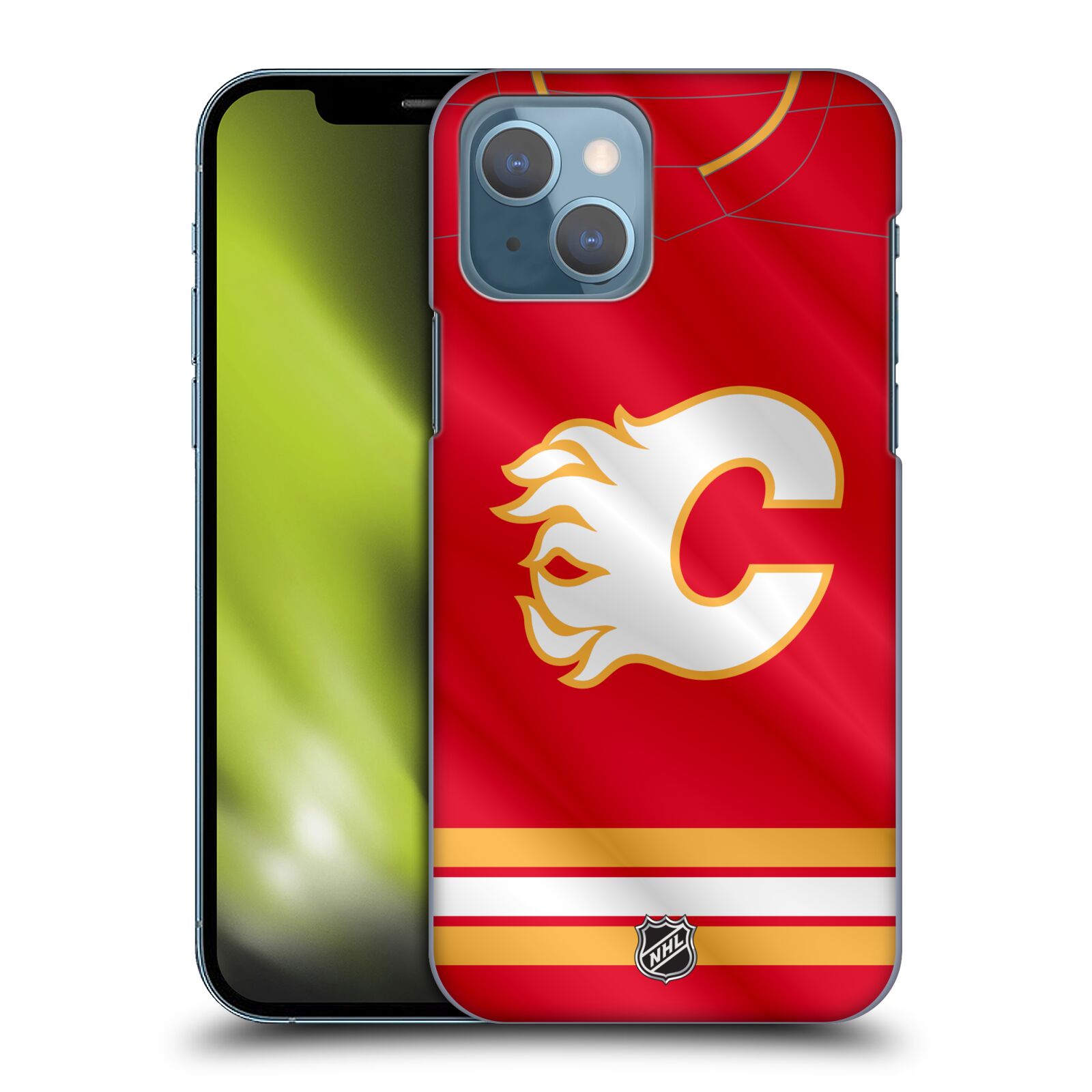 Pouzdro na mobil Apple Iphone 13 - HEAD CASE - Hokej NHL - Calgary Flames - Znak