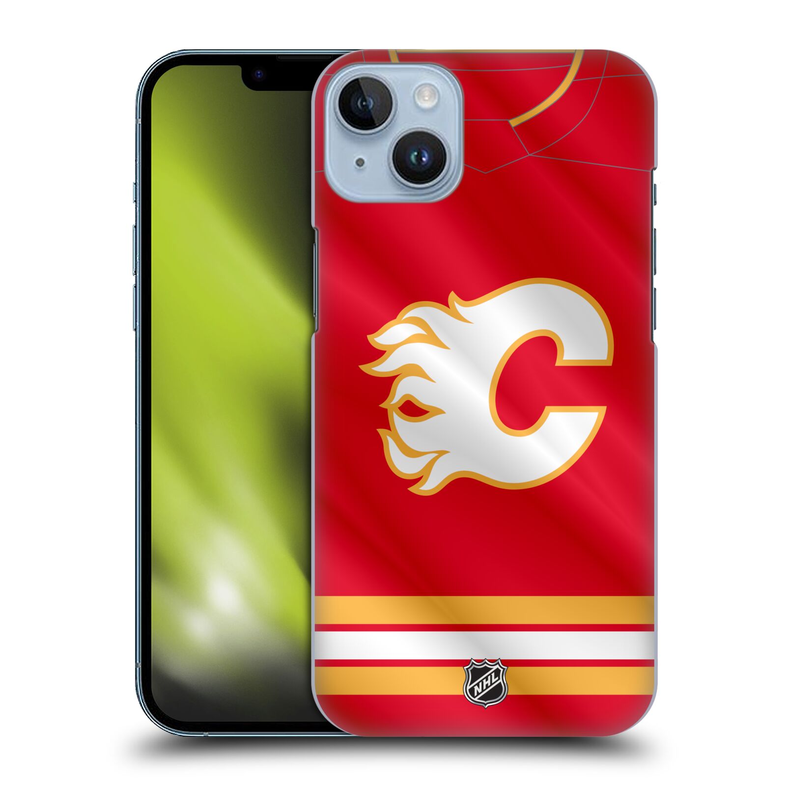 Pouzdro na mobil Apple Iphone 14 PLUS - HEAD CASE - Hokej NHL - Calgary Flames - Znak
