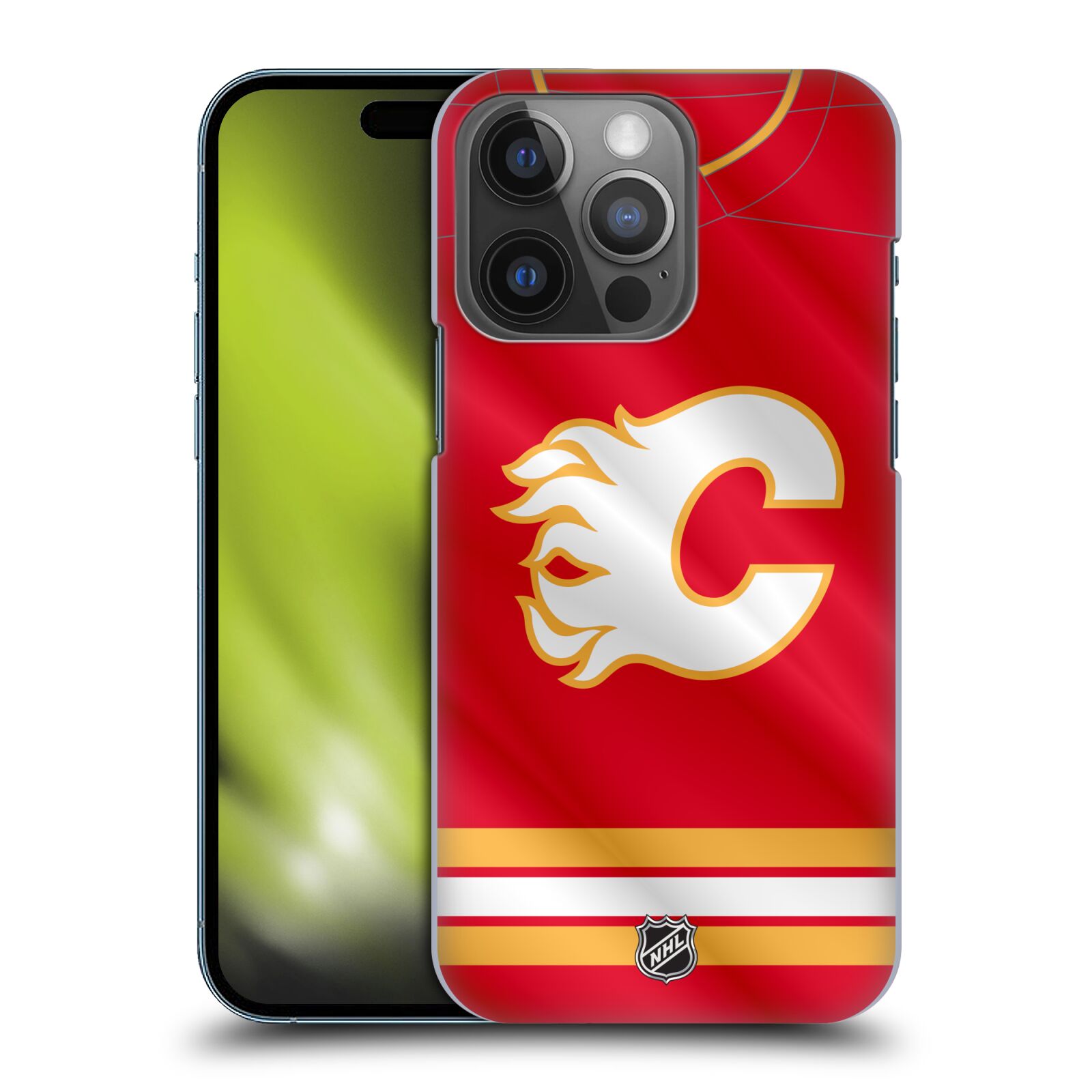 Pouzdro na mobil Apple Iphone 14 PRO - HEAD CASE - Hokej NHL - Calgary Flames - Znak