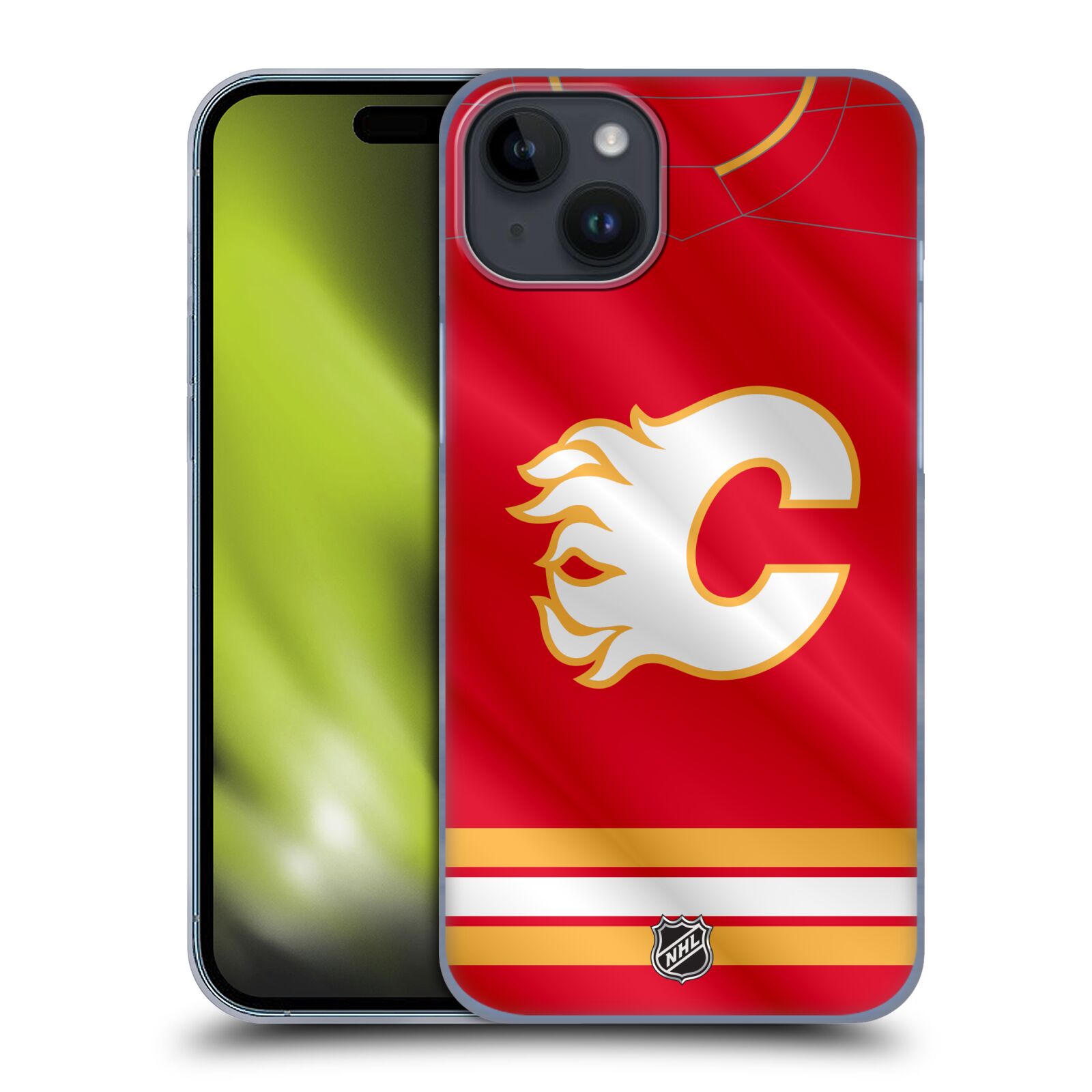 Plastový obal HEAD CASE na mobil Apple Iphone 15 PLUS  Hokej NHL - Calgary Flames - Znak