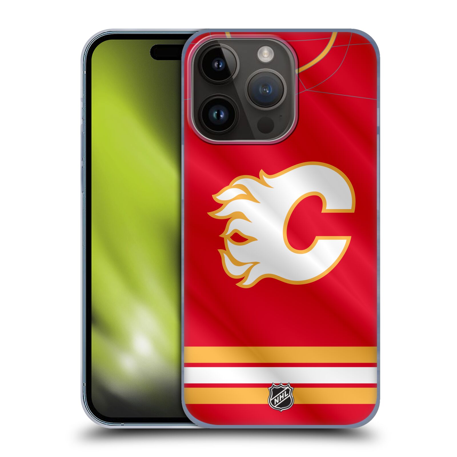 Plastový obal HEAD CASE na mobil Apple Iphone 15 Pro  Hokej NHL - Calgary Flames - Znak