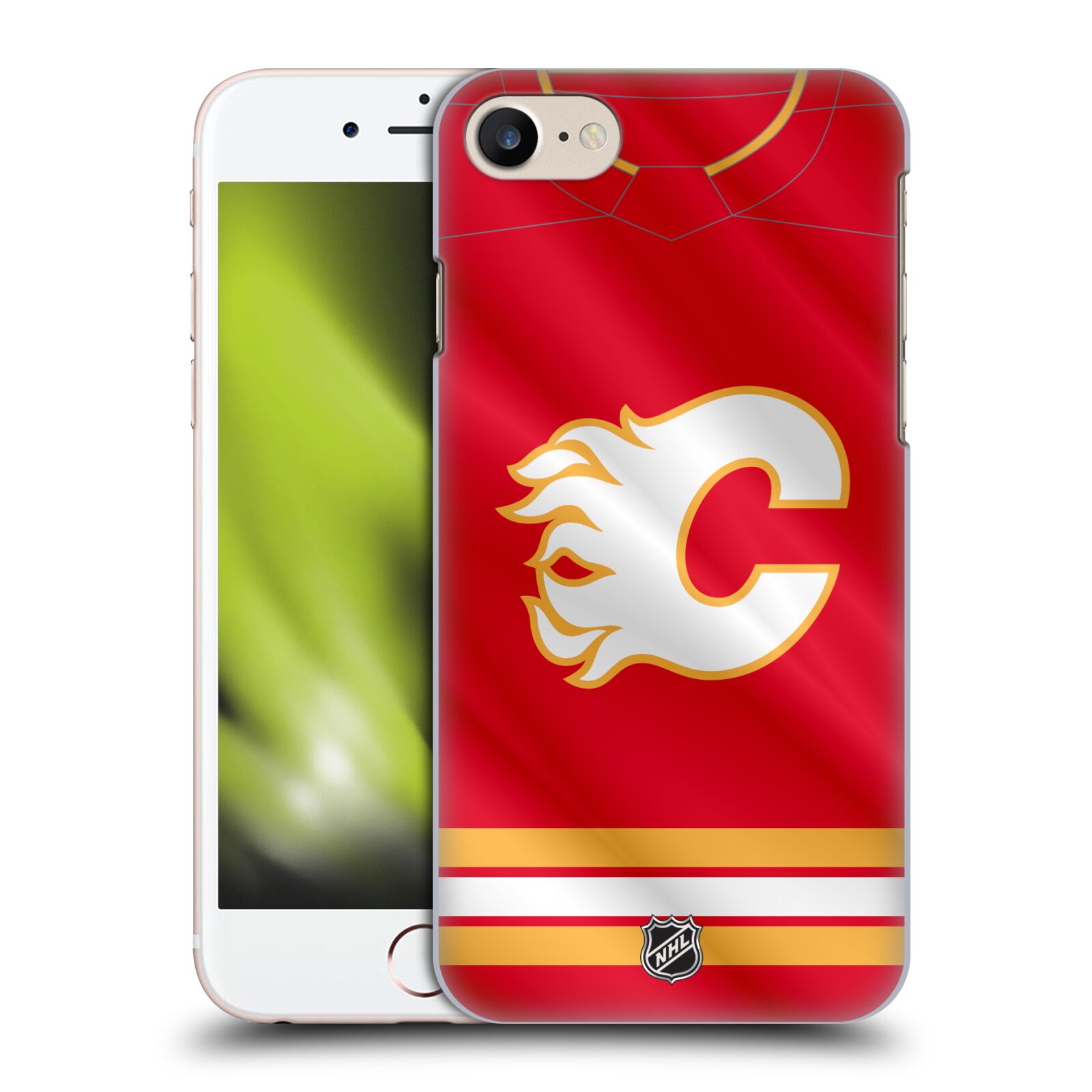 Pouzdro na mobil Apple Iphone 7/8 - HEAD CASE - Hokej NHL - Calgary Flames - Znak