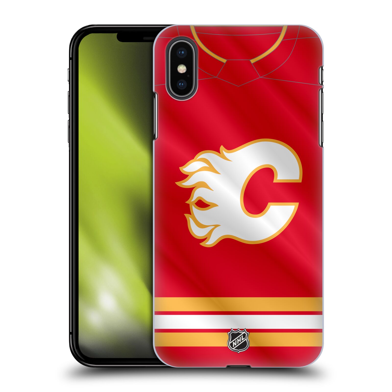 Pouzdro na mobil Apple Iphone XS MAX - HEAD CASE - Hokej NHL - Calgary Flames - Znak