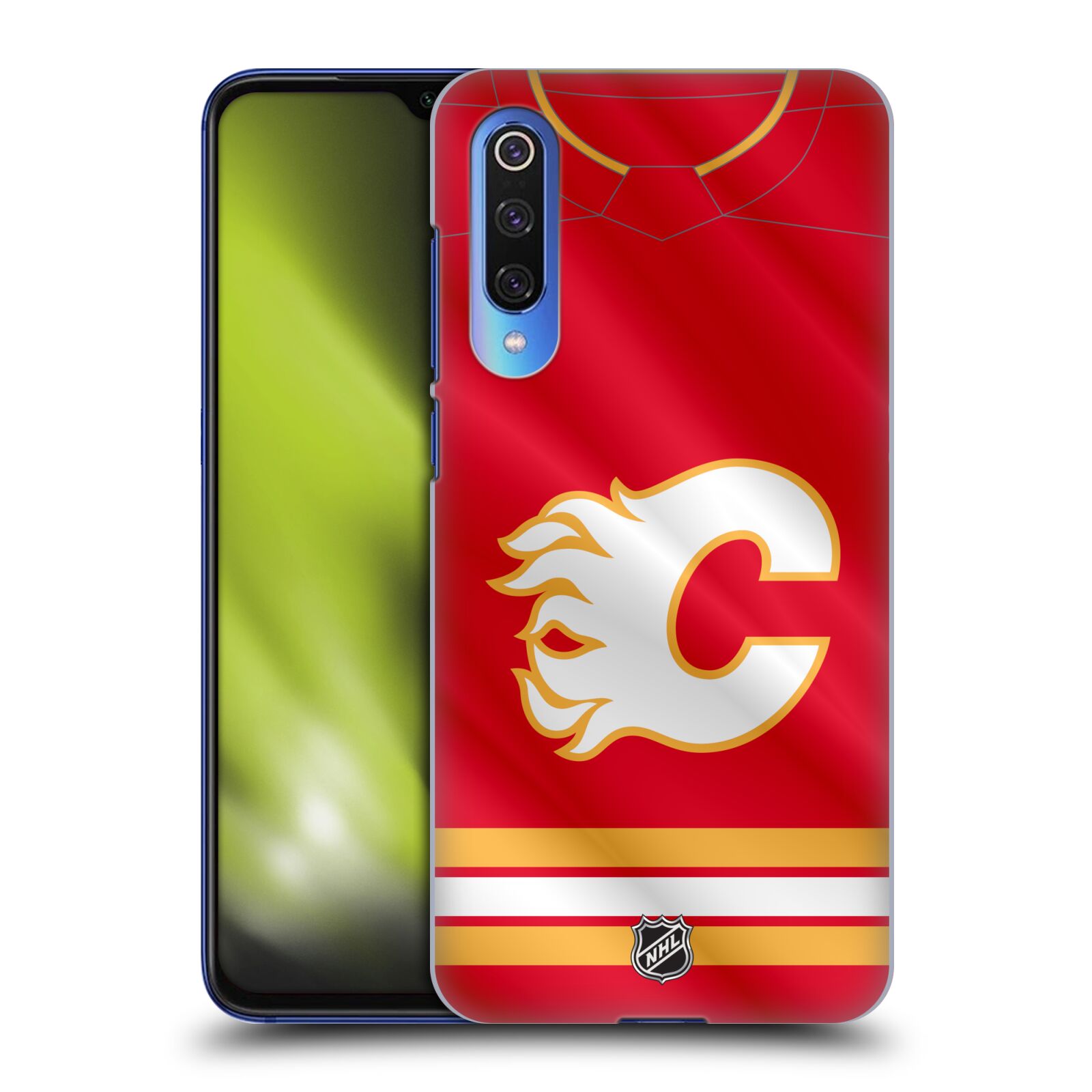 Pouzdro na mobil Xiaomi  Mi 9 SE - HEAD CASE - Hokej NHL - Calgary Flames - Znak