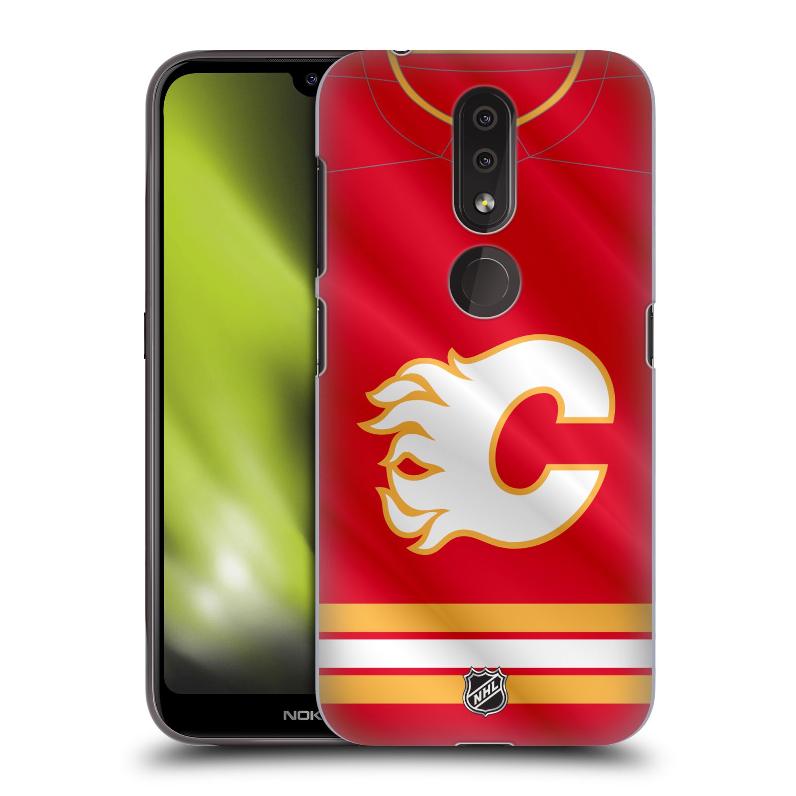 Pouzdro na mobil Nokia 4.2 - HEAD CASE - Hokej NHL - Calgary Flames - Znak