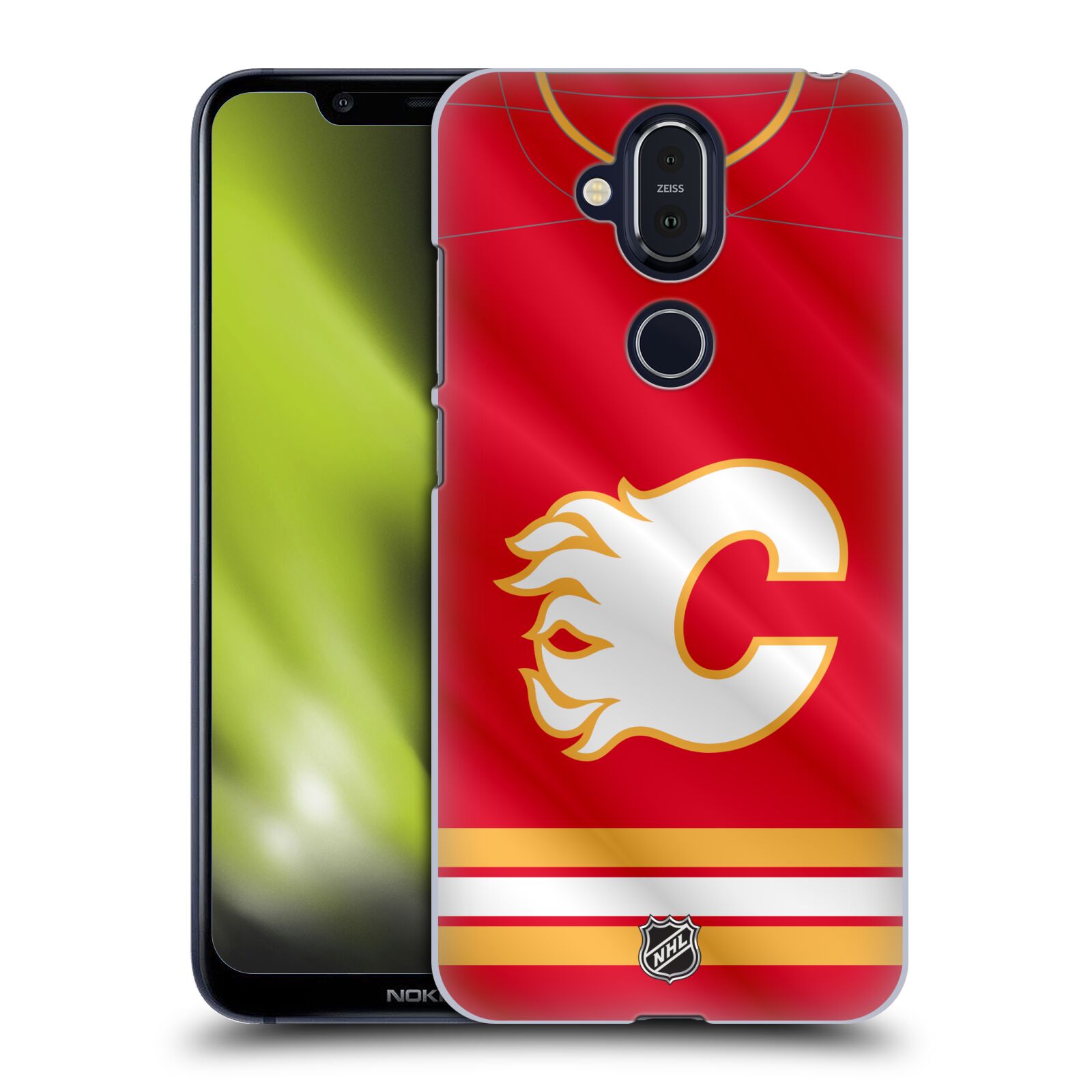 Pouzdro na mobil NOKIA 8.1 - HEAD CASE - Hokej NHL - Calgary Flames - Znak