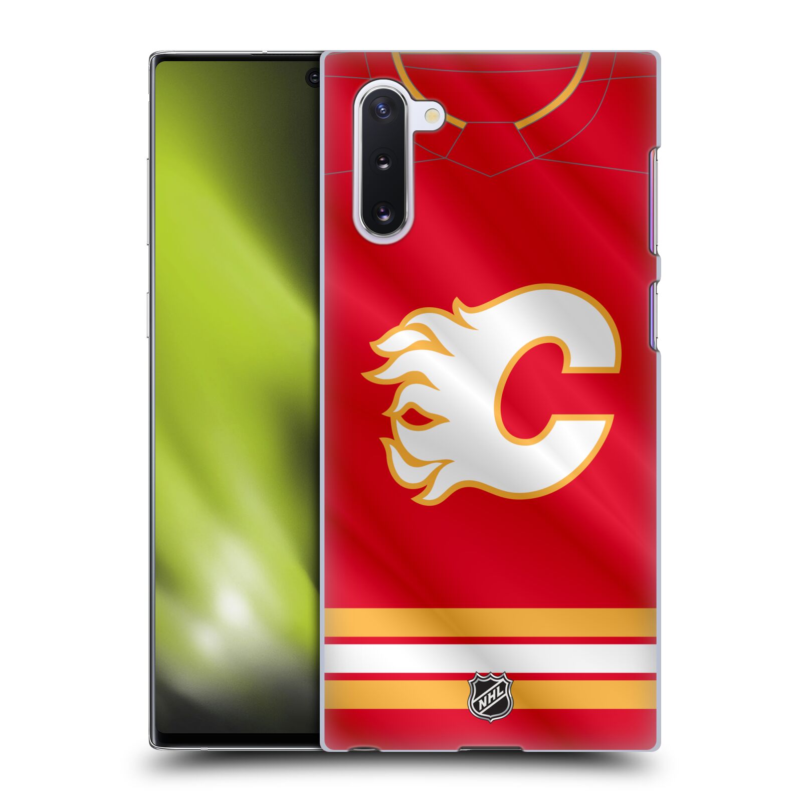 Pouzdro na mobil Samsung Galaxy Note 10 - HEAD CASE - Hokej NHL - Calgary Flames - Znak