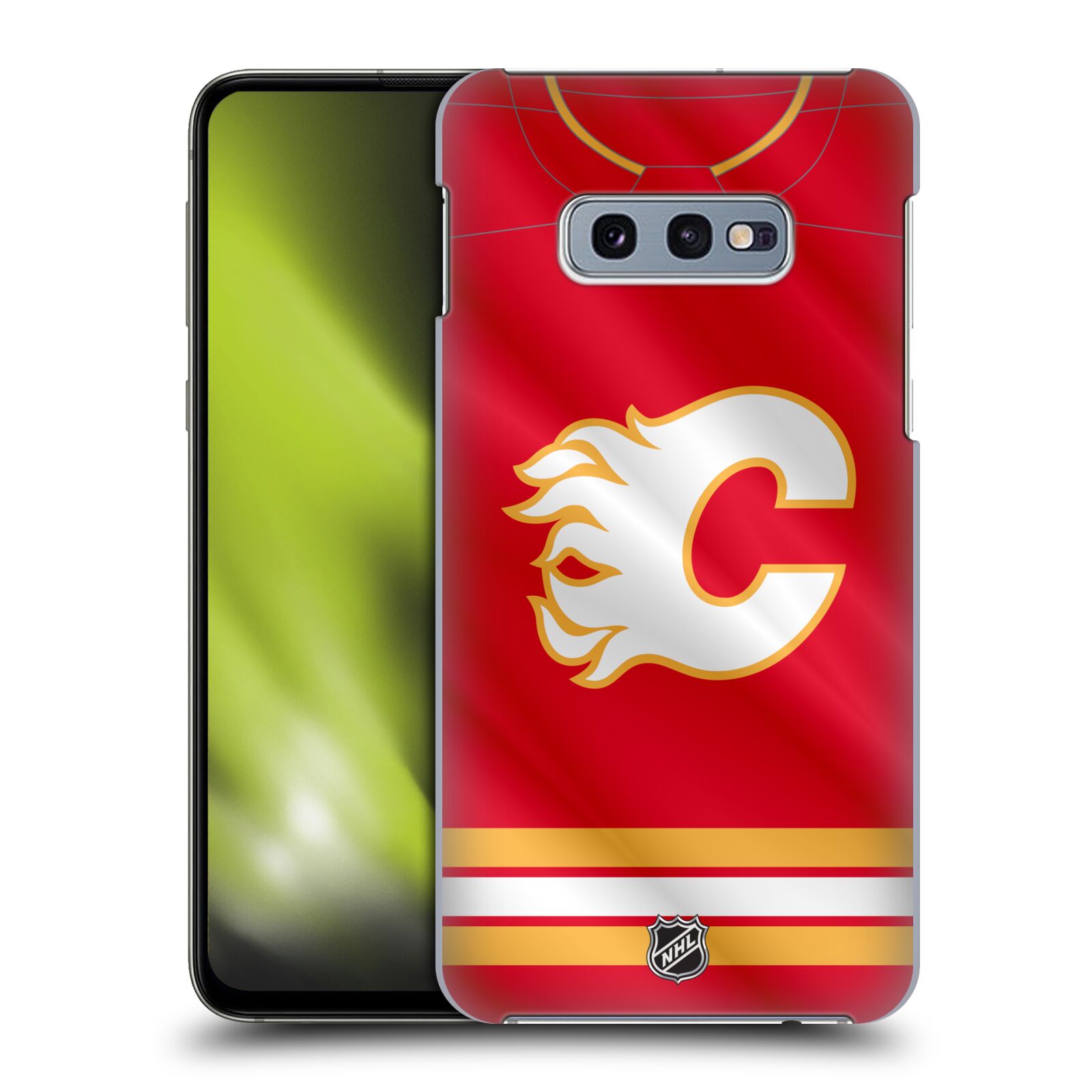 Pouzdro na mobil Samsung Galaxy S10e - HEAD CASE - Hokej NHL - Calgary Flames - Znak
