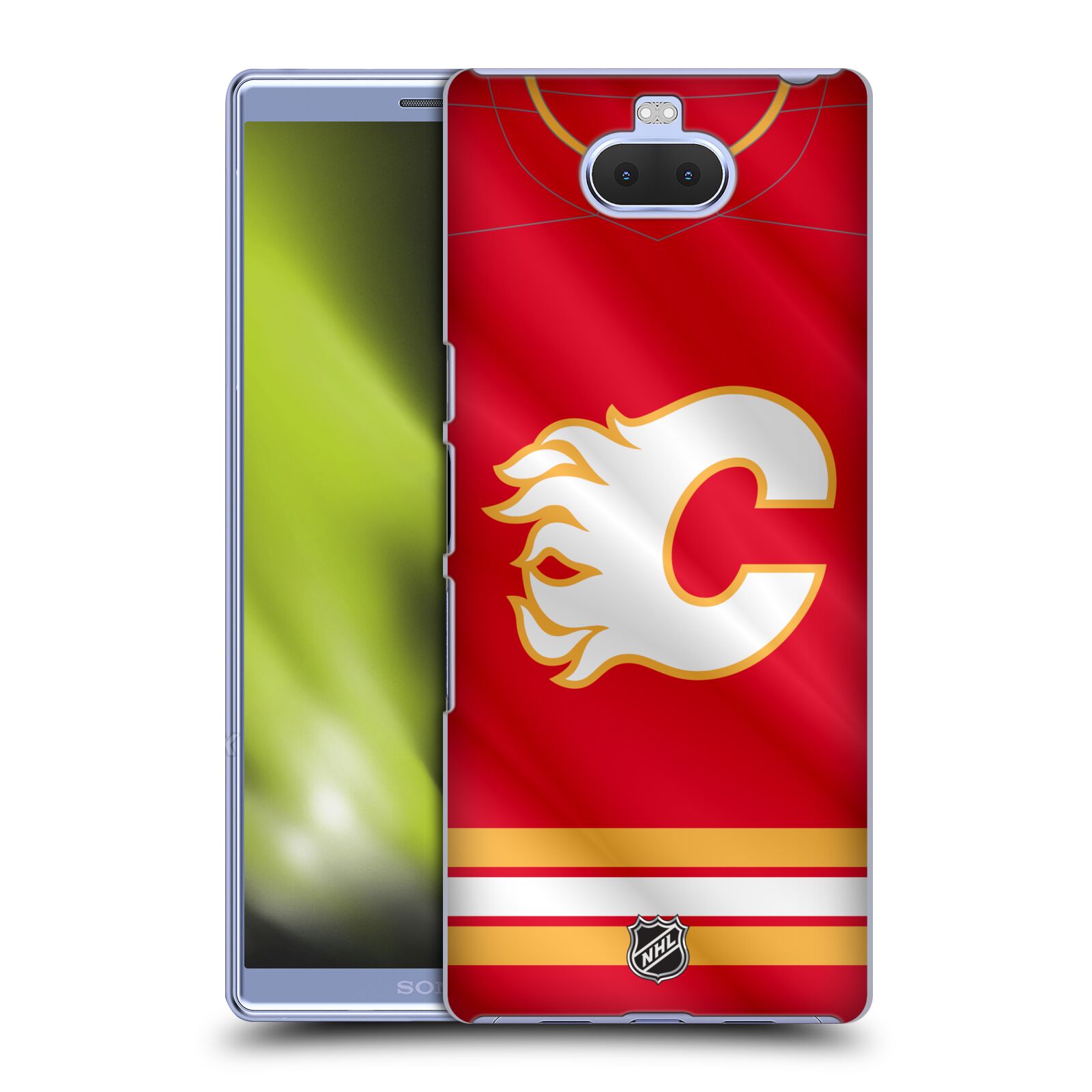 Pouzdro na mobil Sony Xperia 10 - HEAD CASE - Hokej NHL - Calgary Flames - Znak