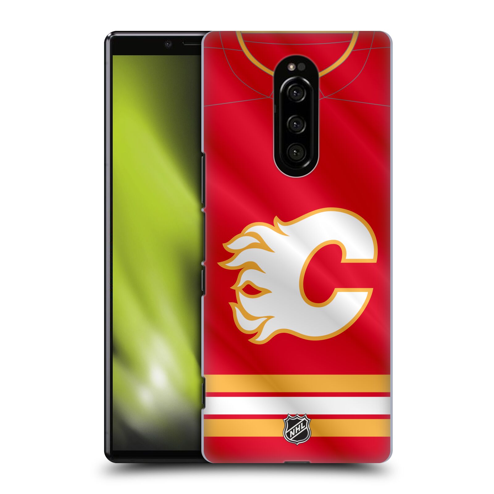 Pouzdro na mobil Sony Xperia 1 - HEAD CASE - Hokej NHL - Calgary Flames - Znak