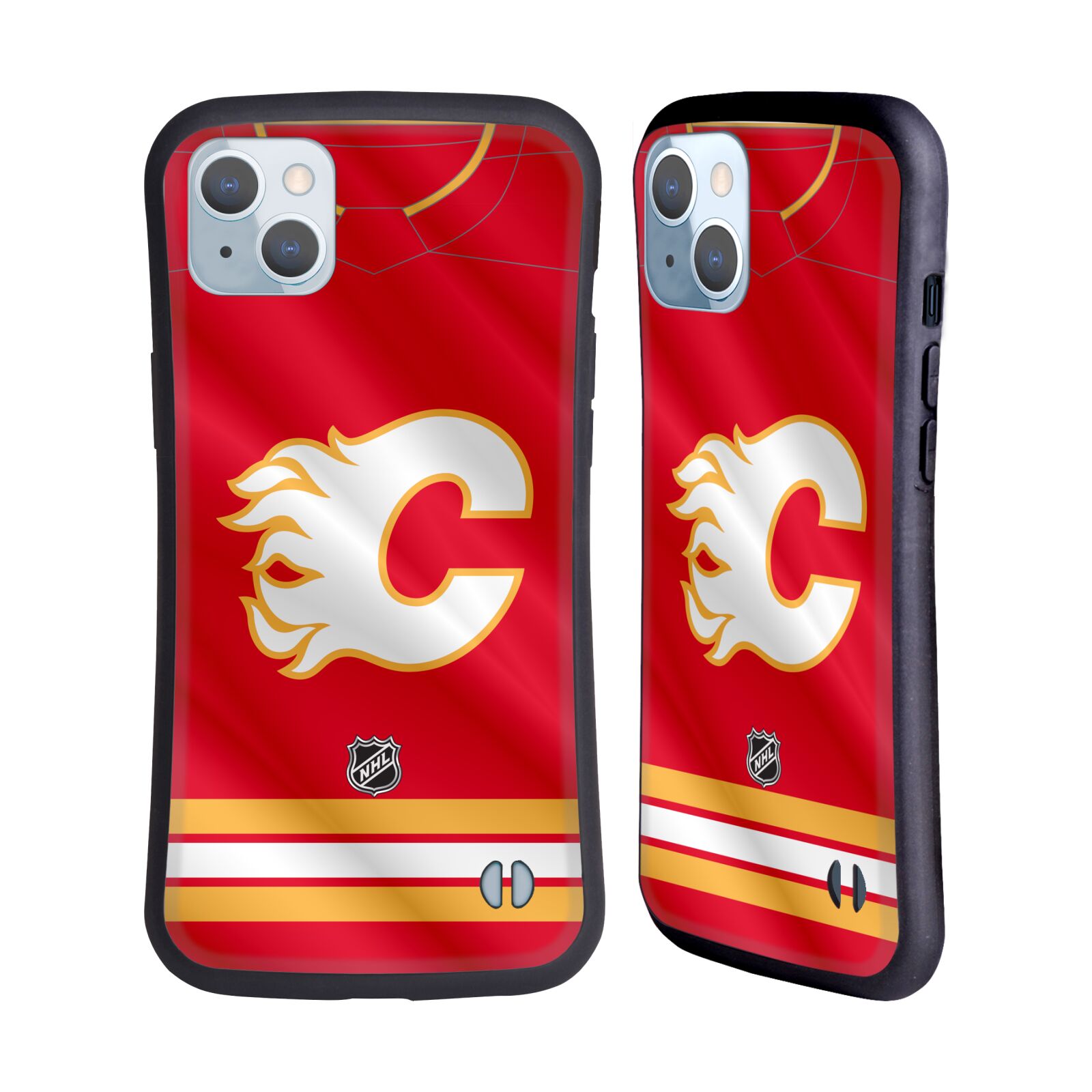 Odolný zadní obal pro mobil Apple iPhone 14 PLUS - HEAD CASE - NHL - Calgary Flames znak na dresu