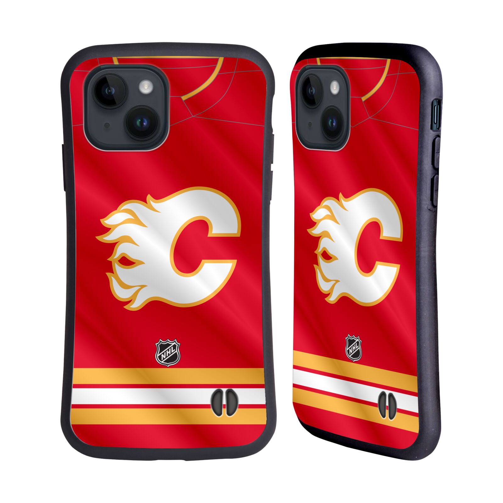 Obal na mobil Apple iPhone 15 - HEAD CASE - NHL - Calgary Flames znak na dresu