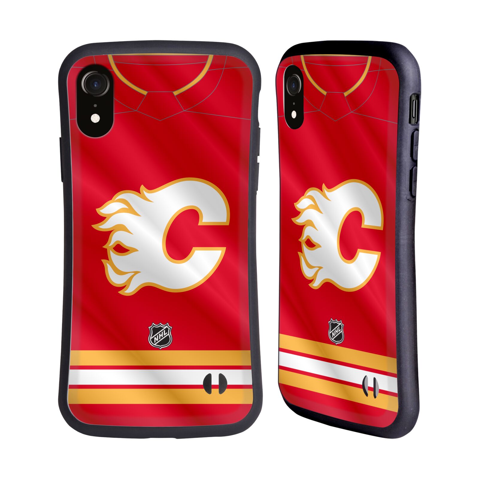 Obal na mobil Apple iPhone XR - HEAD CASE - NHL - Calgary Flames znak na dresu