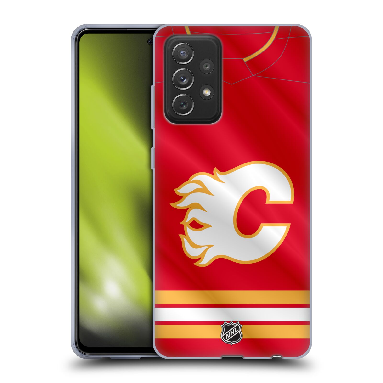 Pouzdro na mobil Samsung Galaxy A72 / A72 5G - HEAD CASE - Hokej NHL - Calgary Flames - Znak