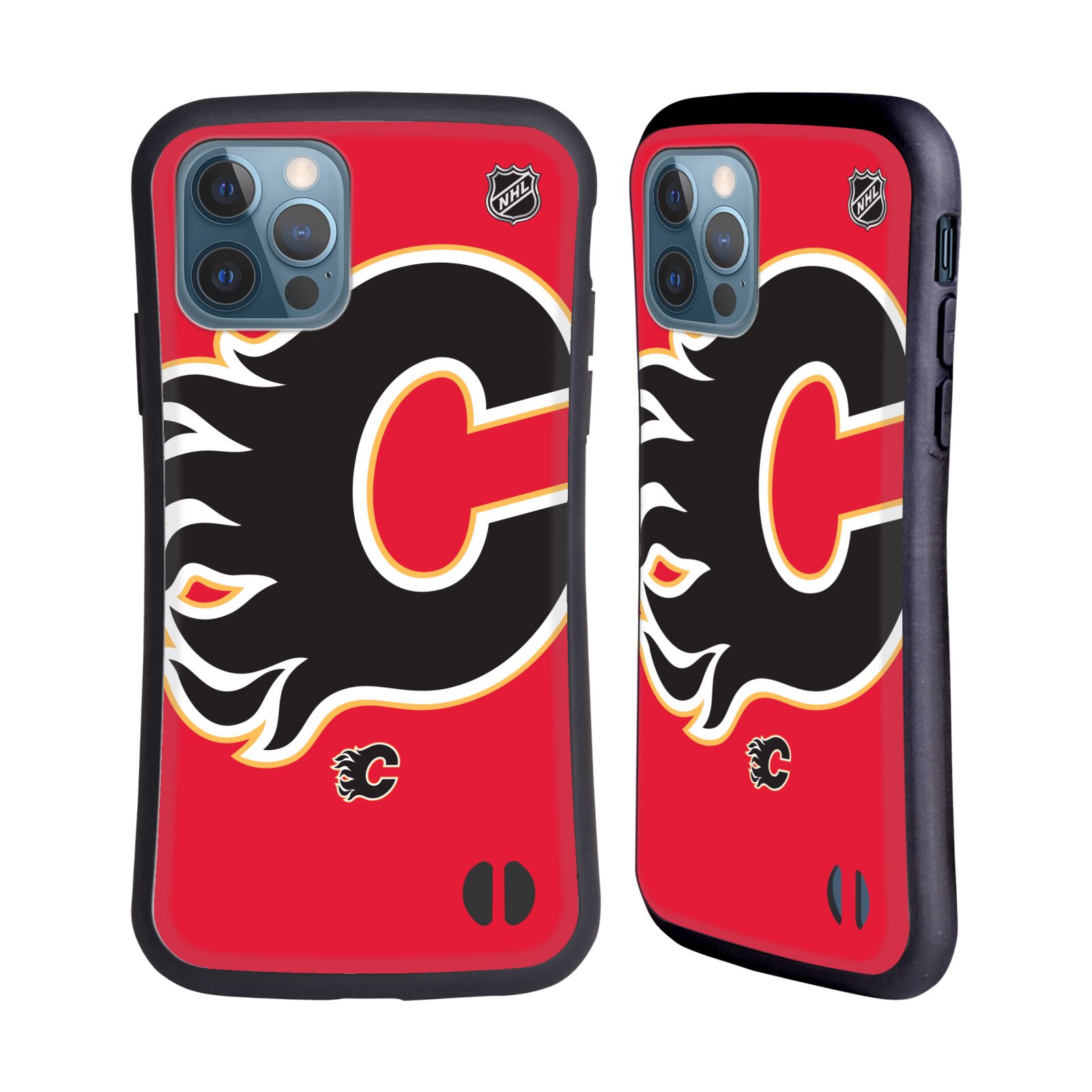 Obal na mobil Apple iPhone 12 / 12 PRO - HEAD CASE - NHL - Calgary Flames velký znak