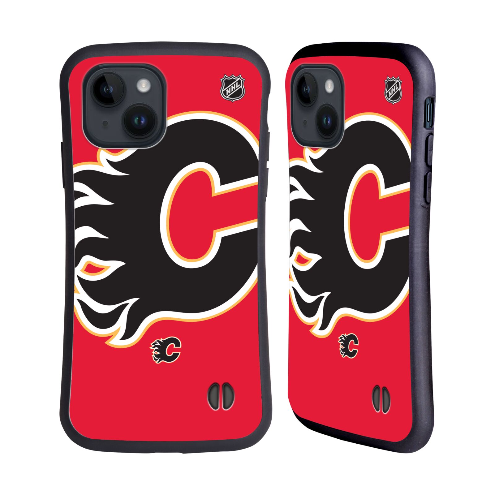 Obal na mobil Apple iPhone 15 - HEAD CASE - NHL - Calgary Flames velký znak