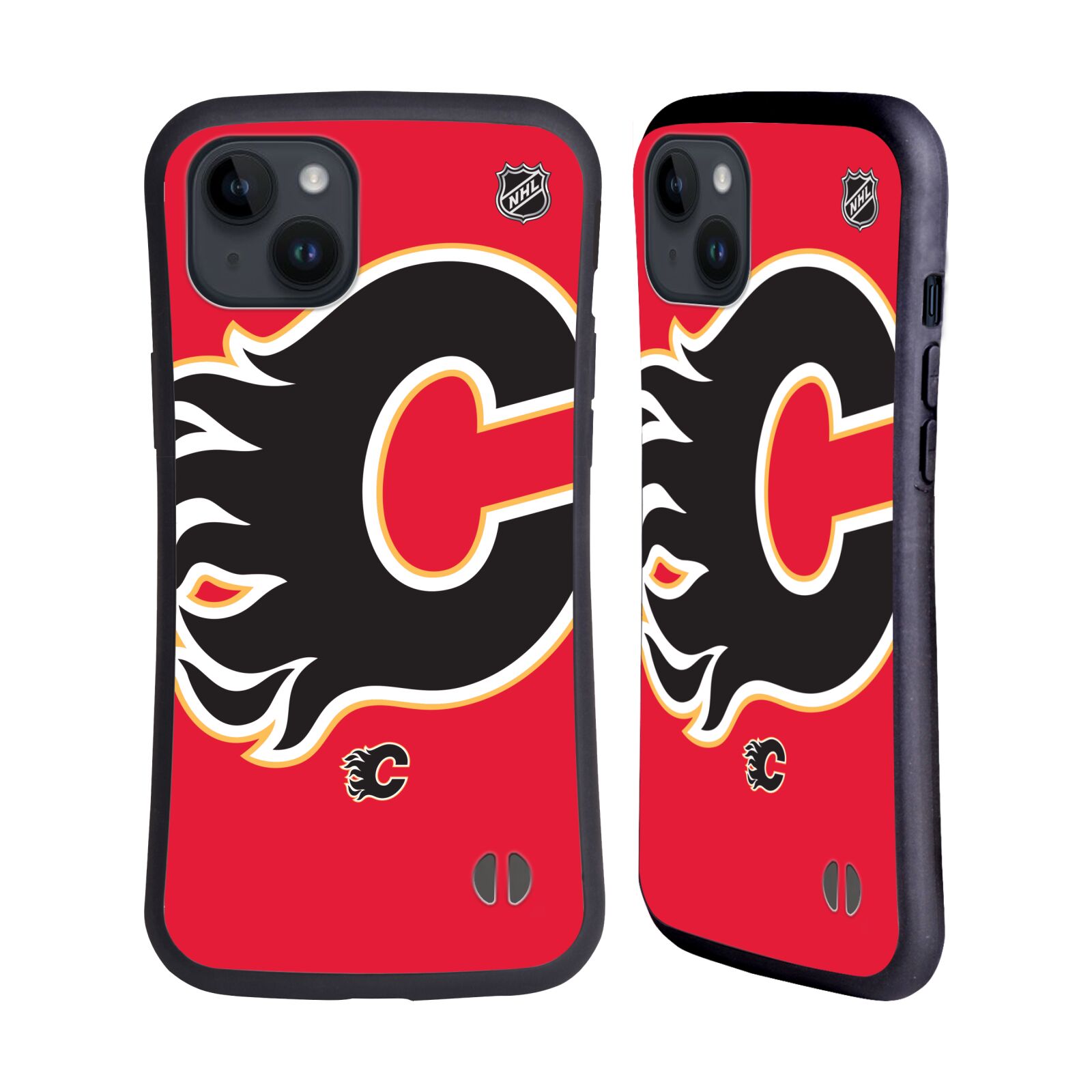 Obal na mobil Apple iPhone 15 PLUS - HEAD CASE - NHL - Calgary Flames velký znak