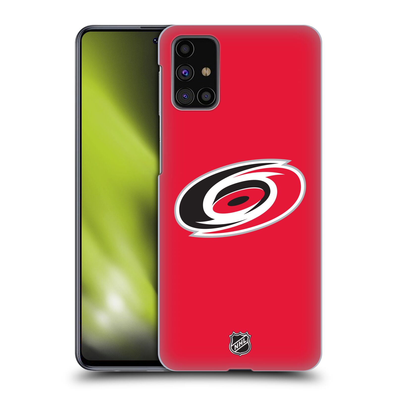 Pouzdro na mobil Samsung Galaxy M31s - HEAD CASE - Hokej NHL - Carolina Hurricanes - znak