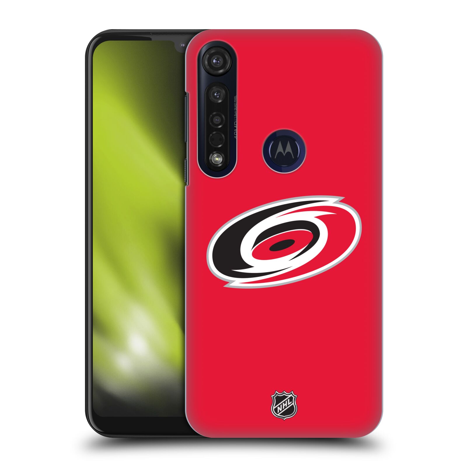Pouzdro na mobil Motorola Moto G8 PLUS - HEAD CASE - Hokej NHL - Carolina Hurricanes - znak