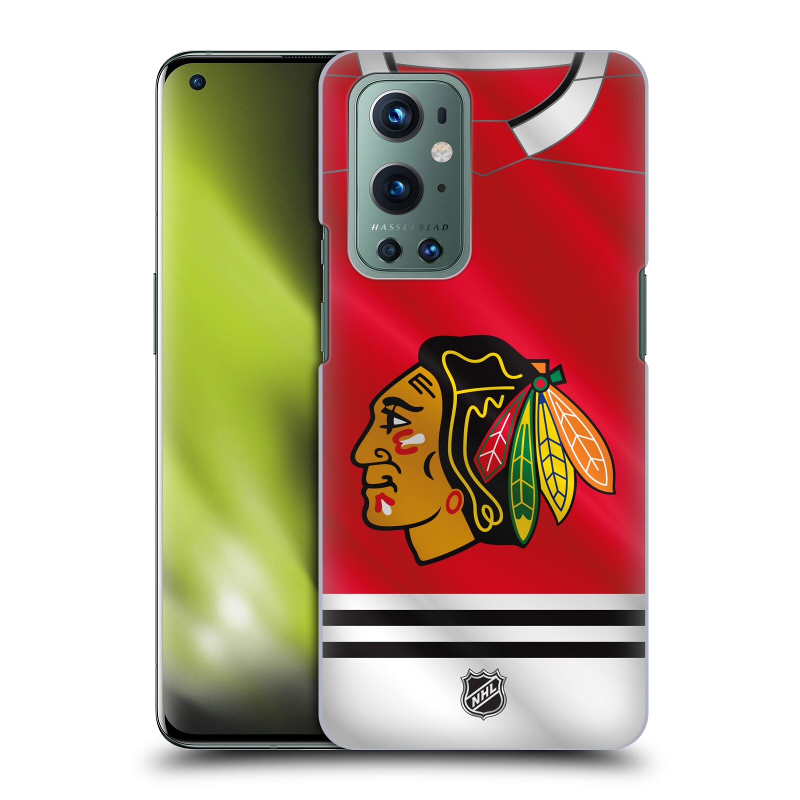 Pouzdro na mobil OnePlus 9 - HEAD CASE - Hokej NHL - Chicago Blackhawks - dres