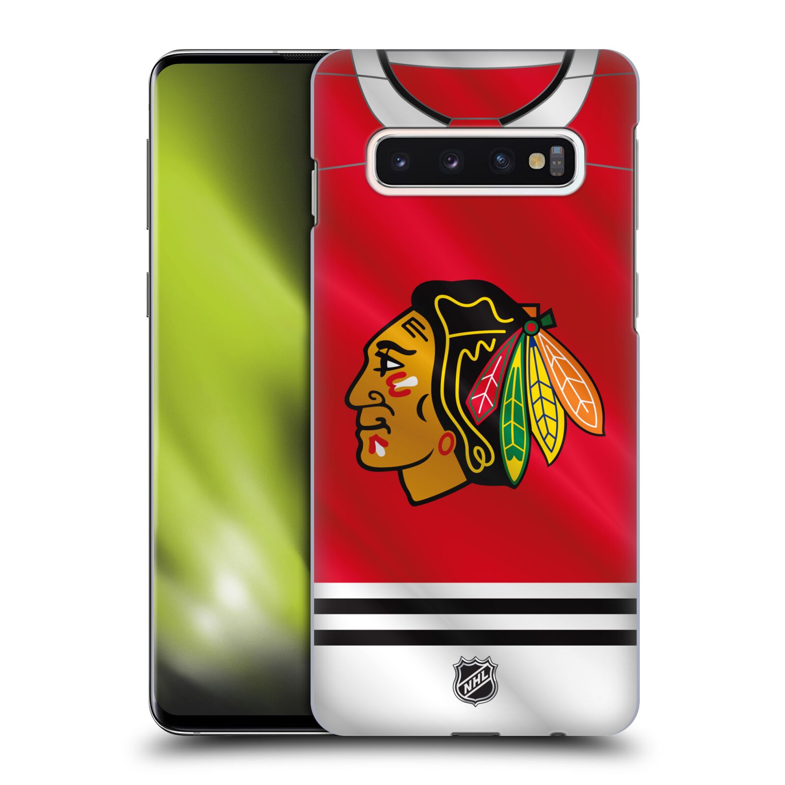 Pouzdro na mobil Samsung Galaxy S10 - HEAD CASE - Hokej NHL - Chicago Blackhawks - dres