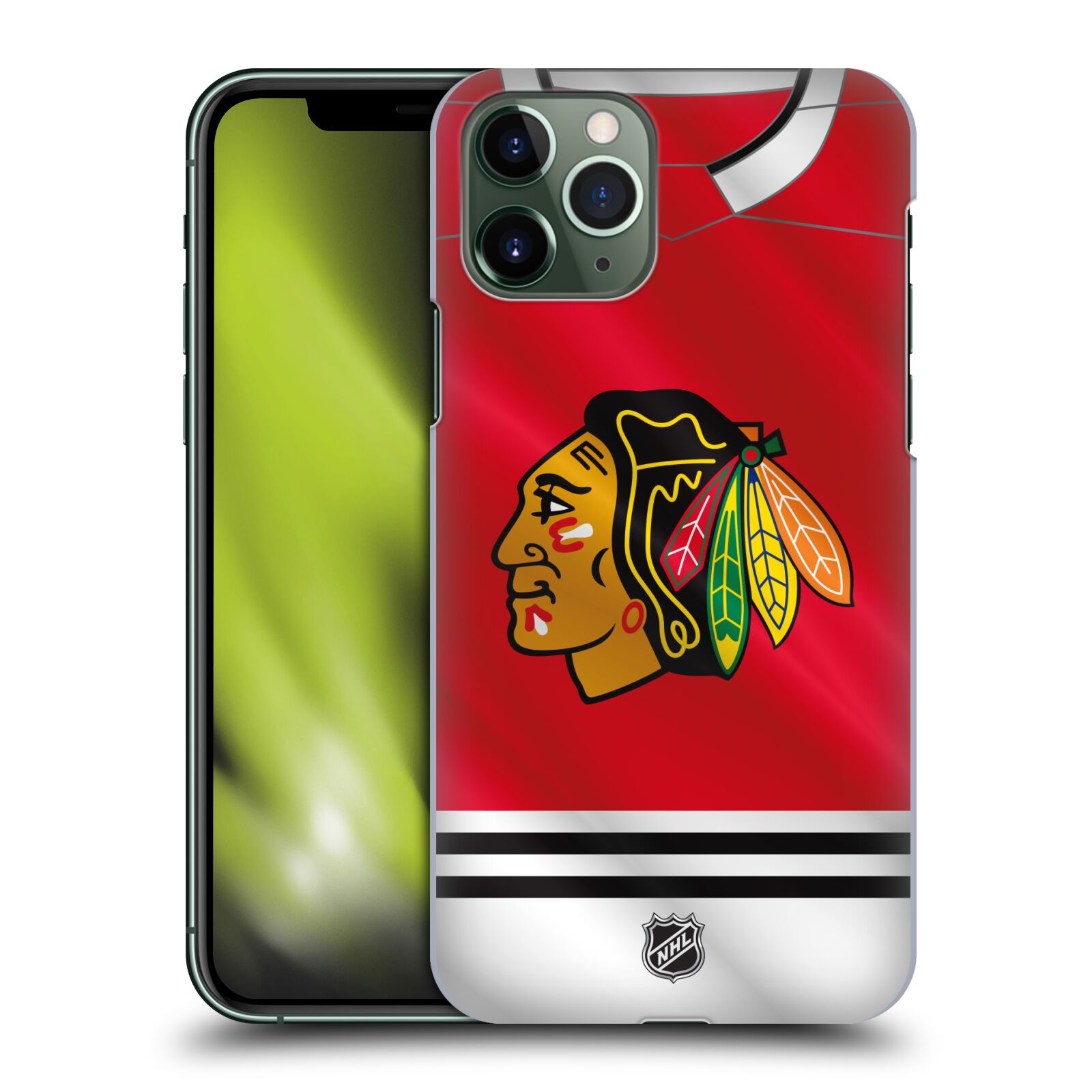 Pouzdro na mobil Apple Iphone 11 PRO - HEAD CASE - Hokej NHL - Chicago Blackhawks - dres
