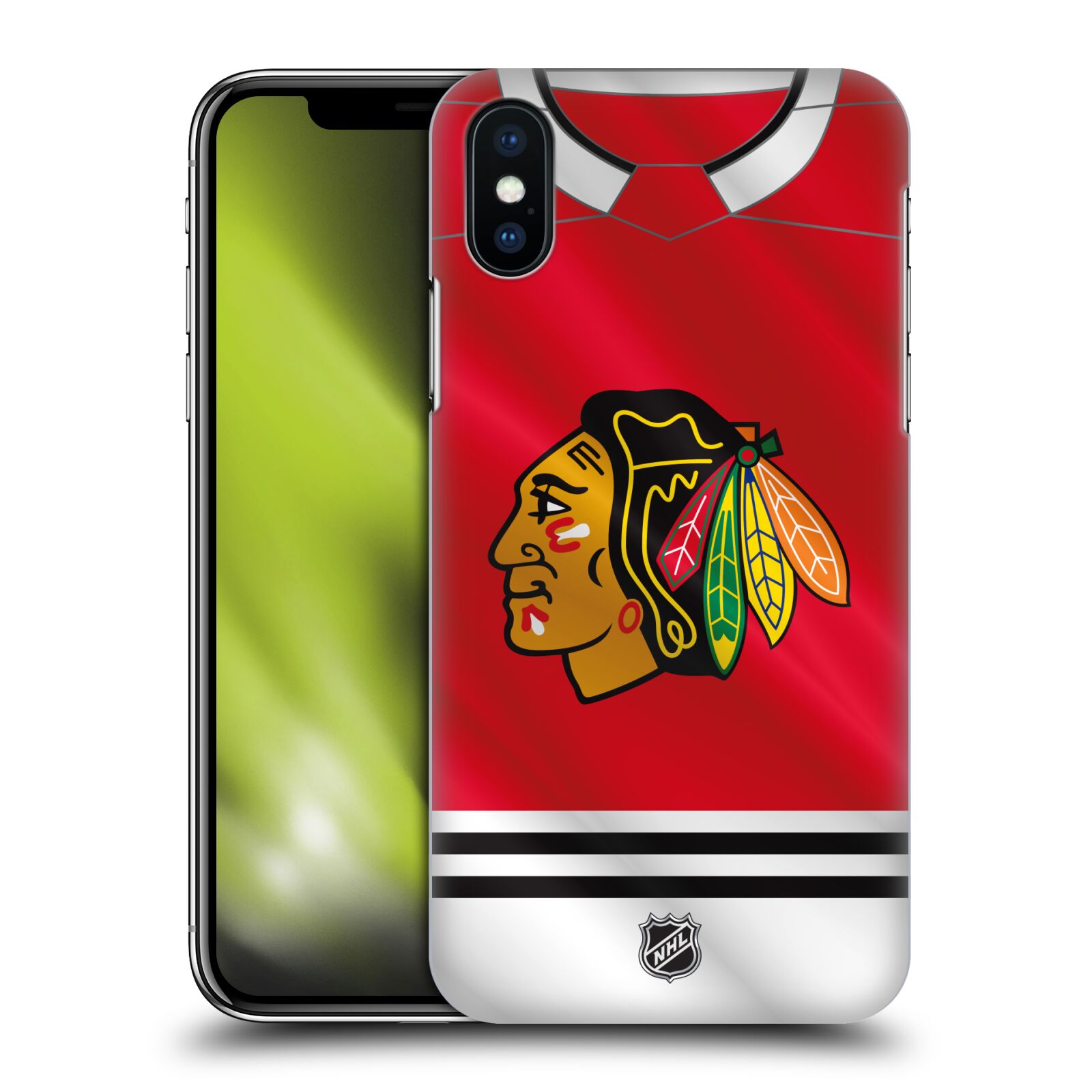 Pouzdro na mobil Apple Iphone X/XS - HEAD CASE - Hokej NHL - Chicago Blackhawks - dres