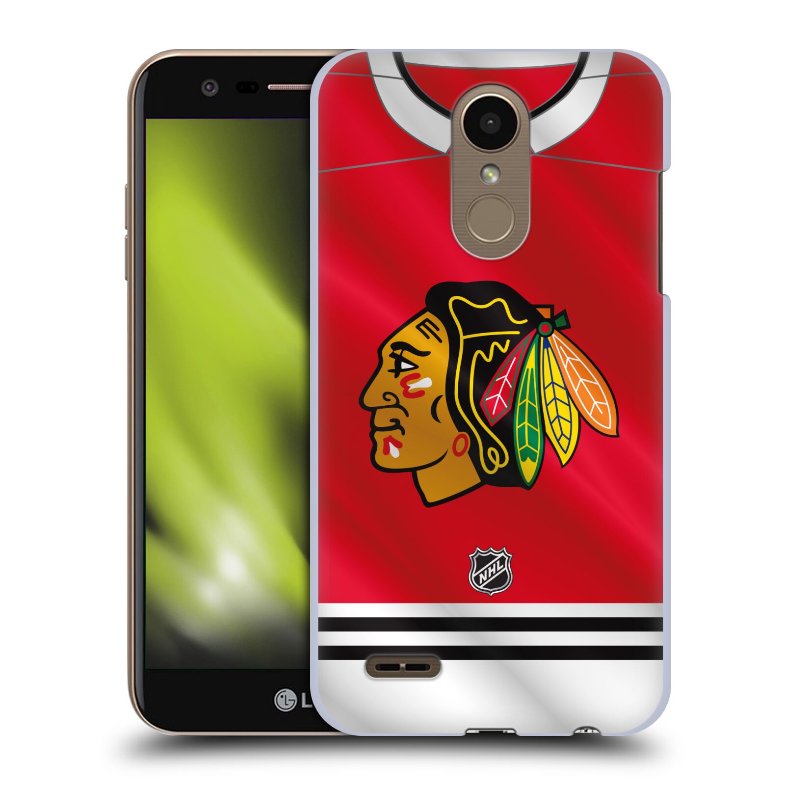 Pouzdro na mobil LG K10 2018 - HEAD CASE - Hokej NHL - Chicago Blackhawks - dres