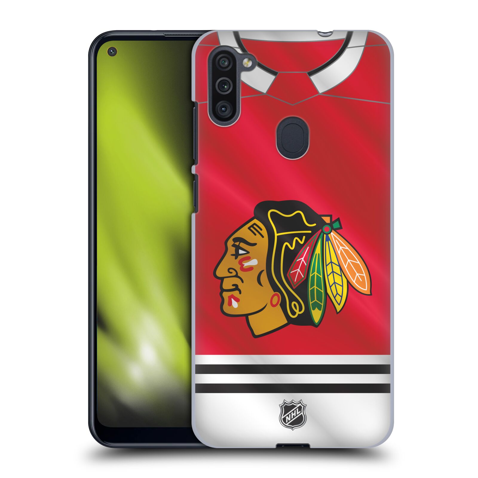Pouzdro na mobil Samsung Galaxy M11 - HEAD CASE - Hokej NHL - Chicago Blackhawks - dres