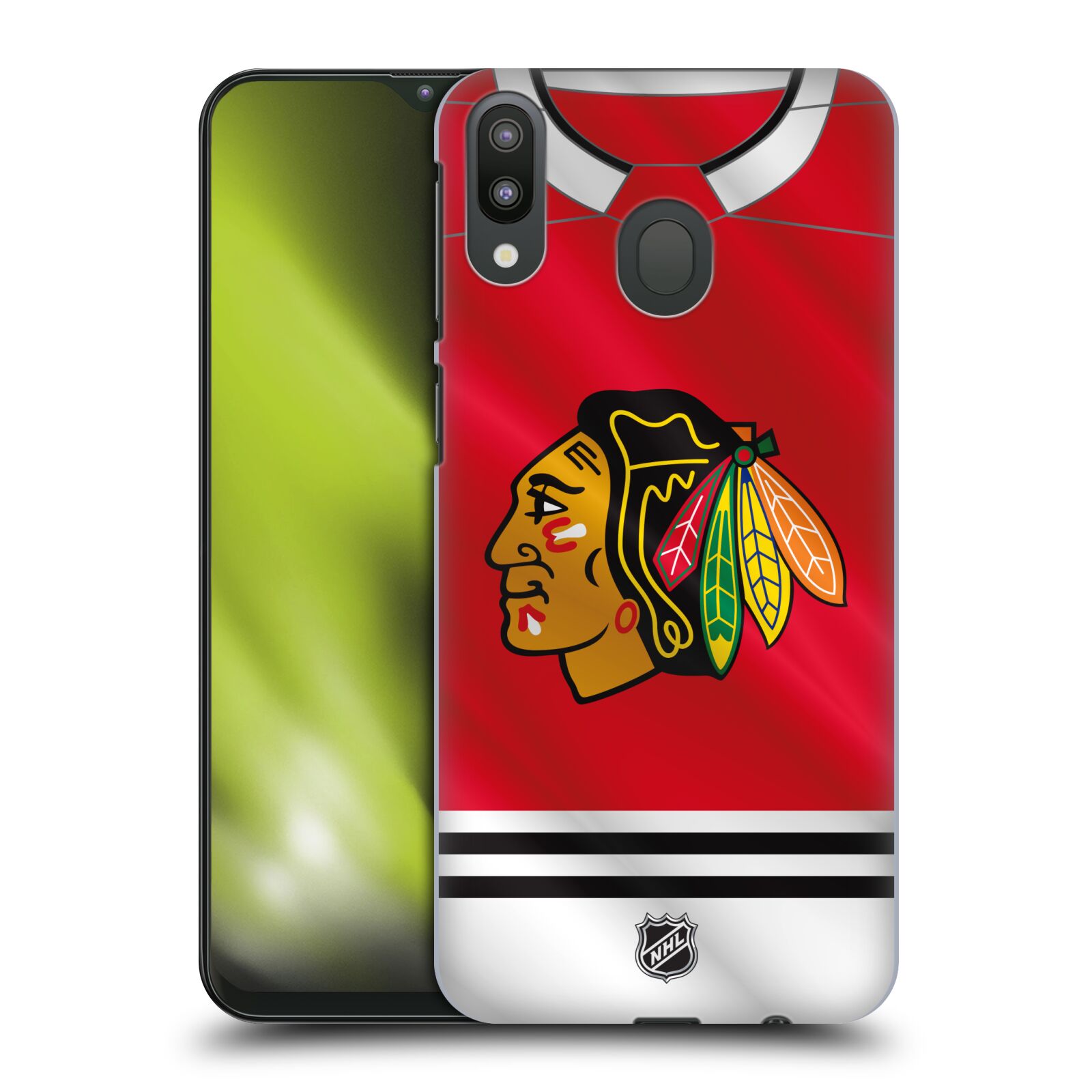 Pouzdro na mobil Samsung Galaxy M20 - HEAD CASE - Hokej NHL - Chicago Blackhawks - dres